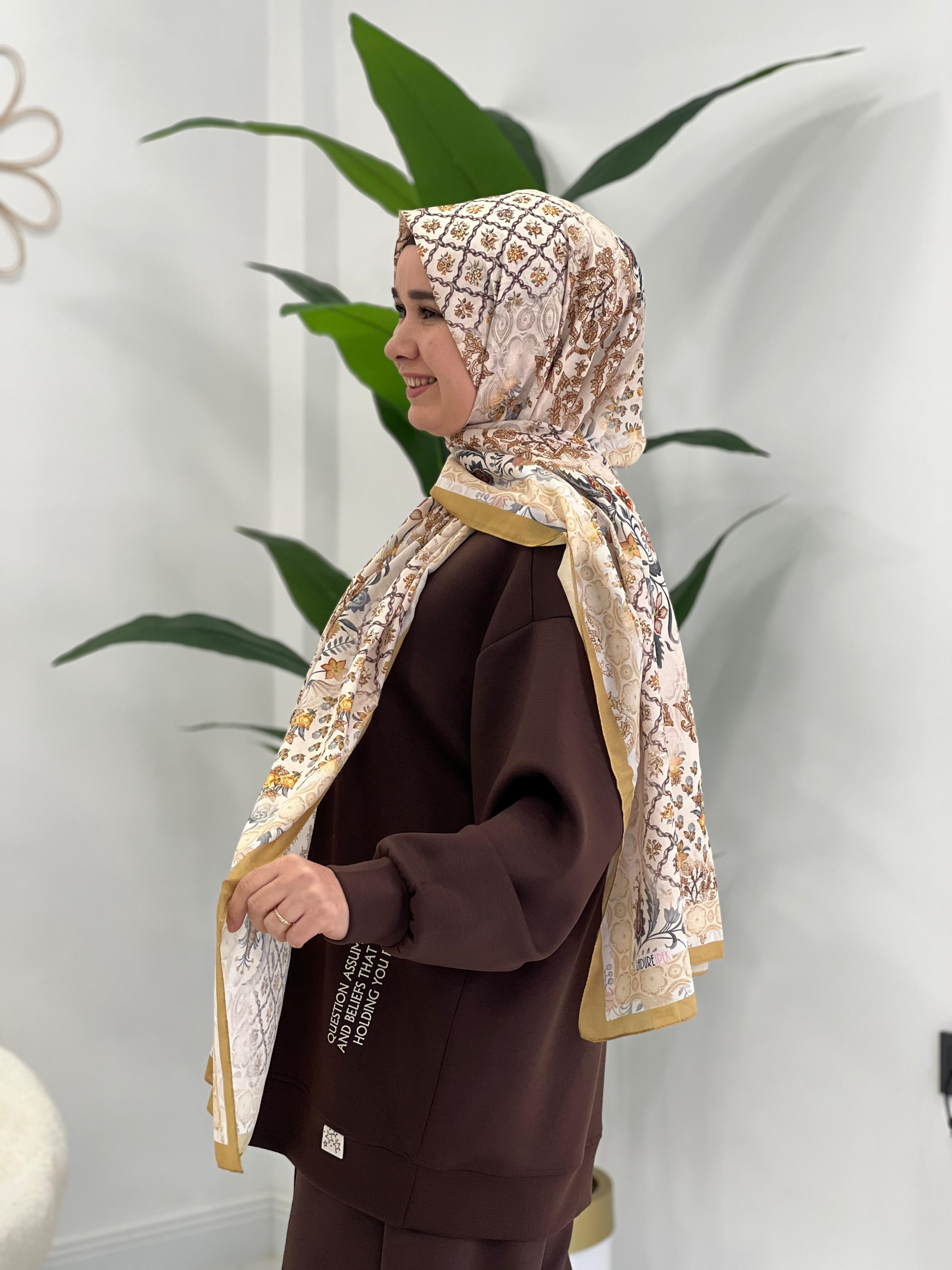 Sarı Deseni Şal