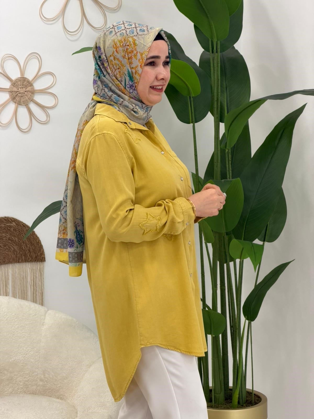 Sarı Yıldız Tensel Tunik