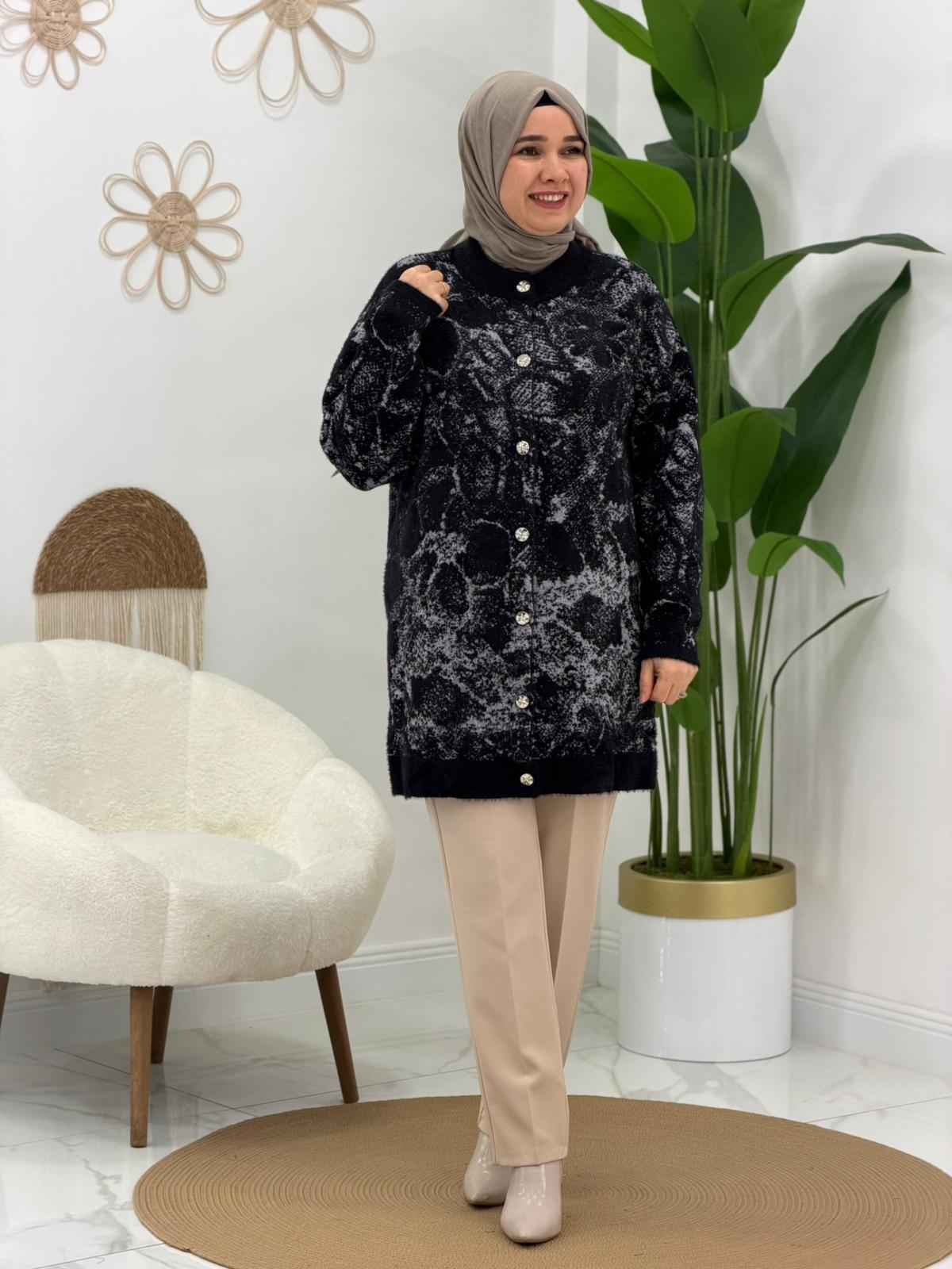 Siyah Angora Ceket