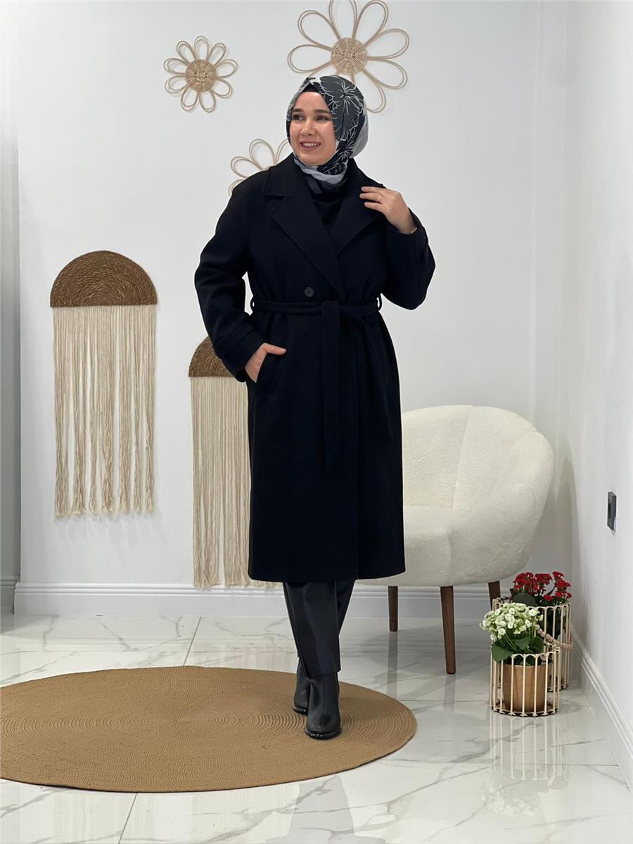 Siyah Kaşe Kaban