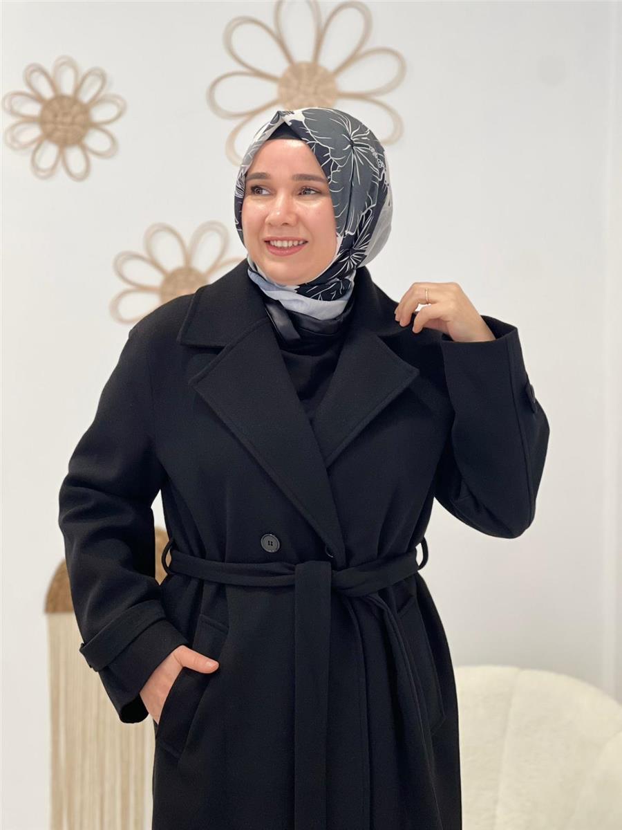 Siyah Kaşe Kaban