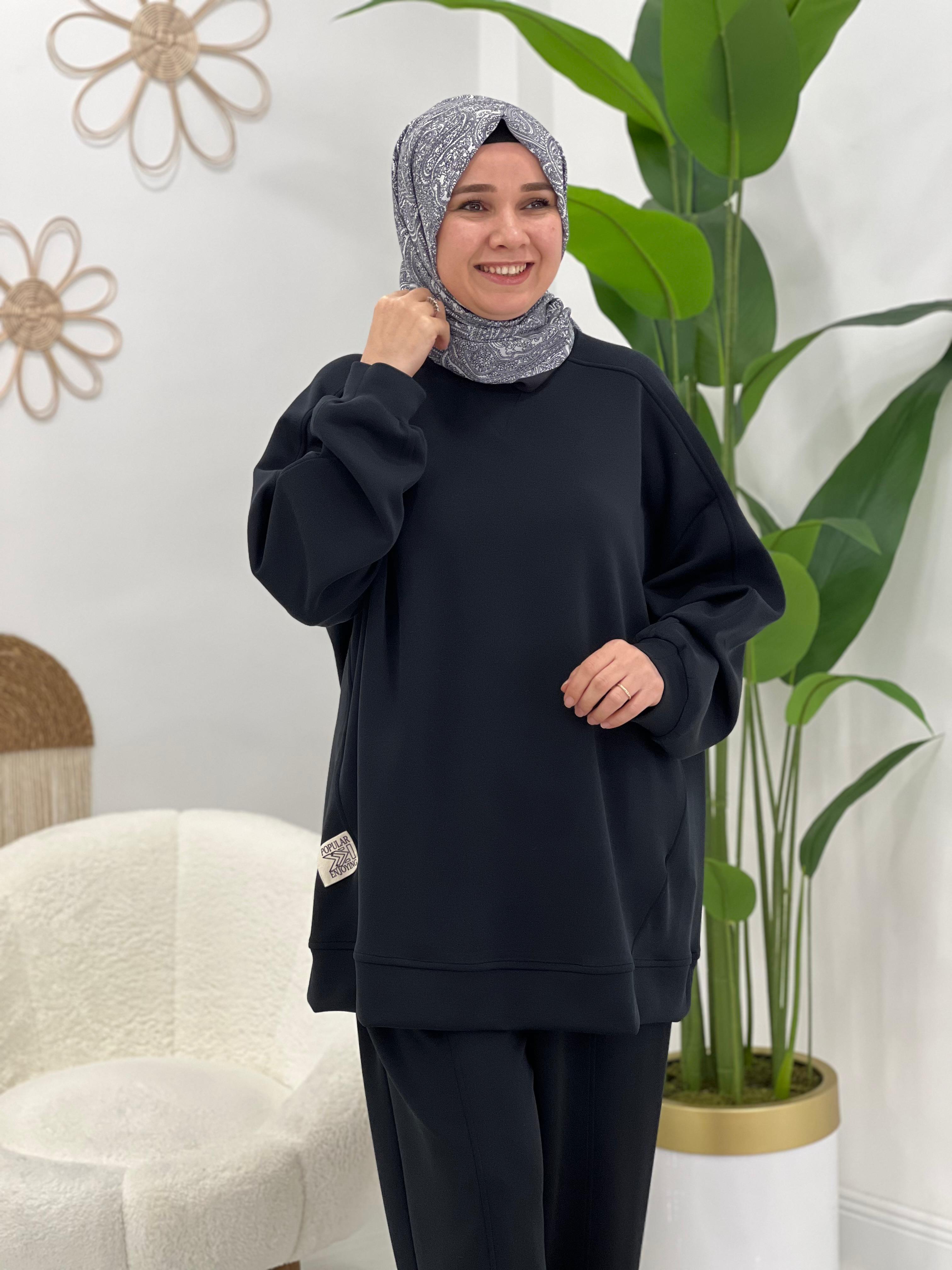 Siyah Modal Kumaş Takım