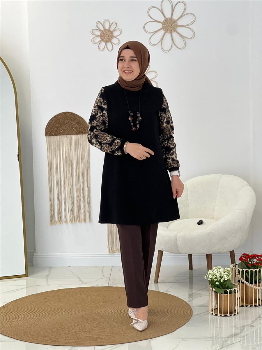 Siyah Modal Kumaş Tunik