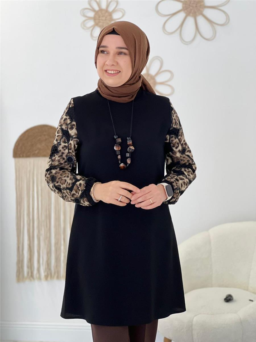 Siyah Modal Kumaş Tunik