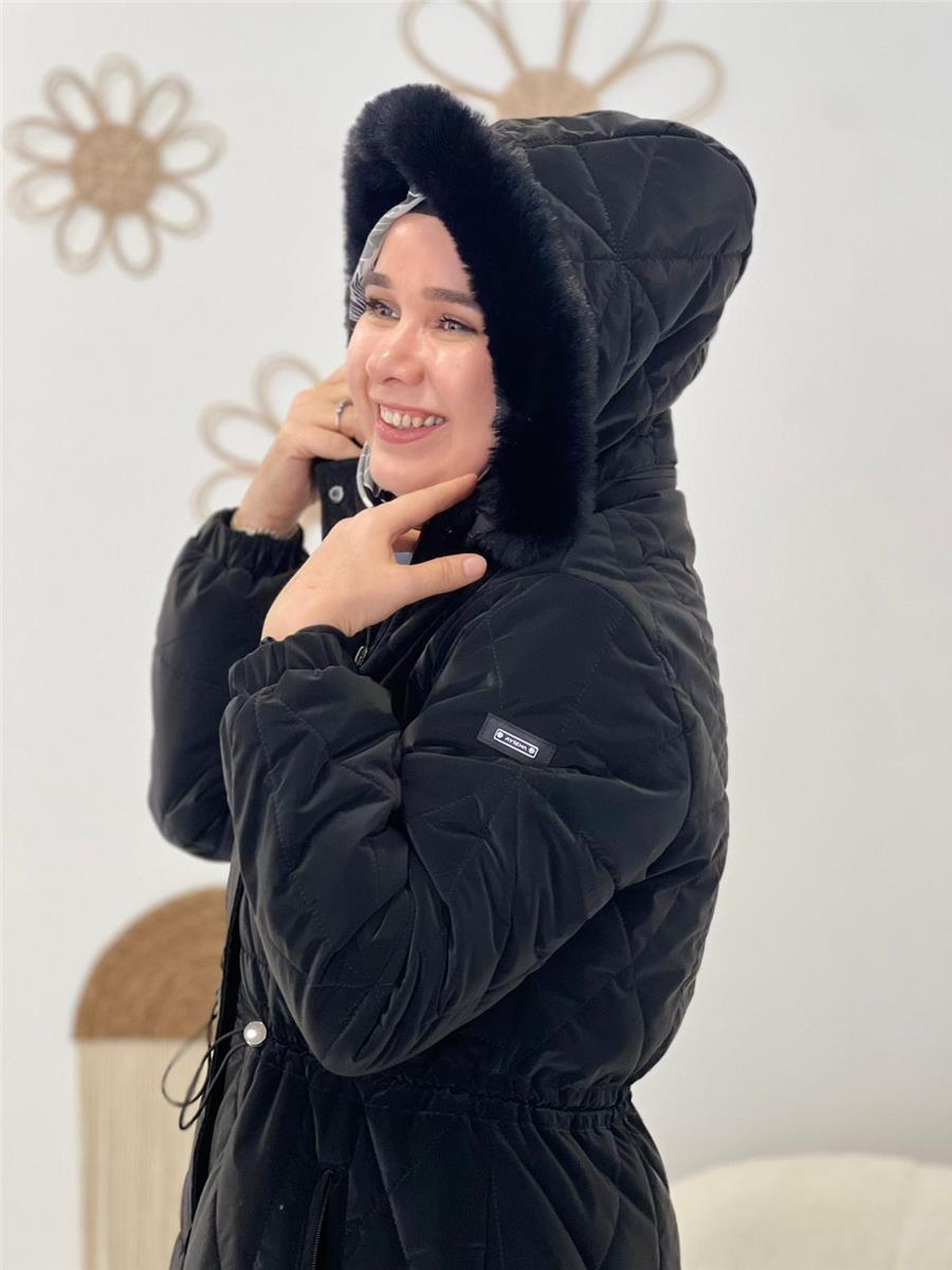 Siyah Şişme Mont