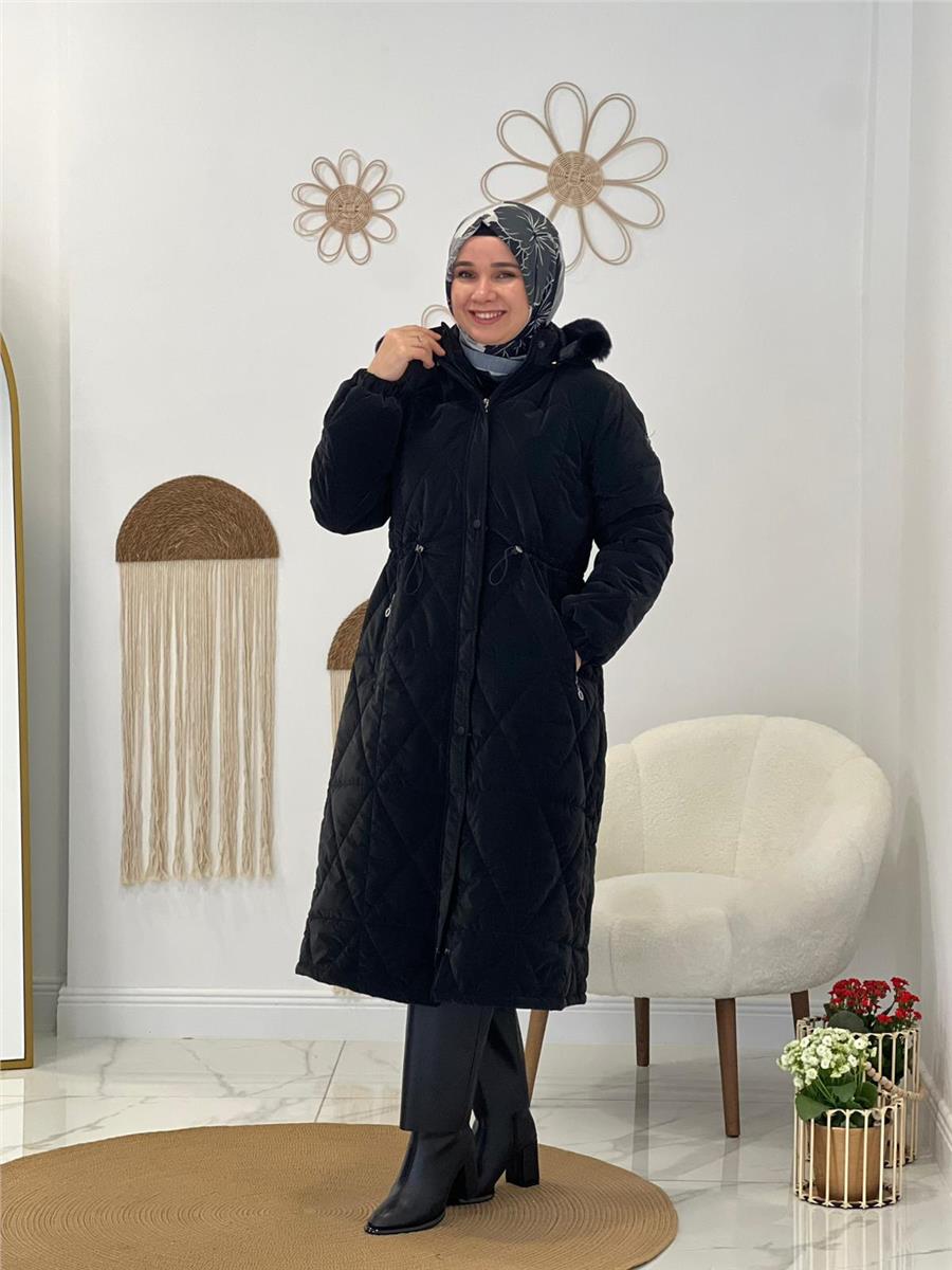 Siyah Şişme Mont