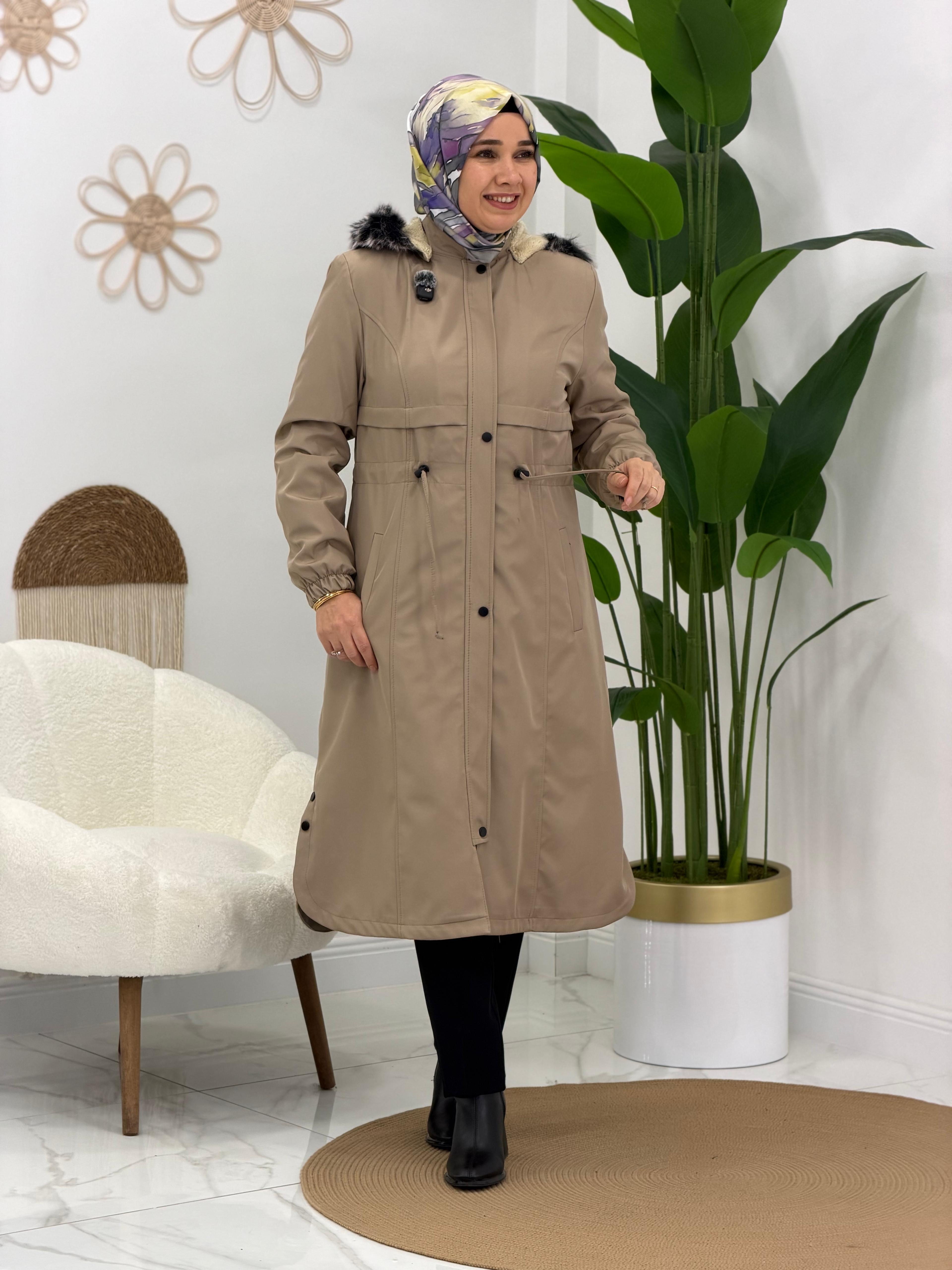 Taş  İçi Yarım Peluş Parka