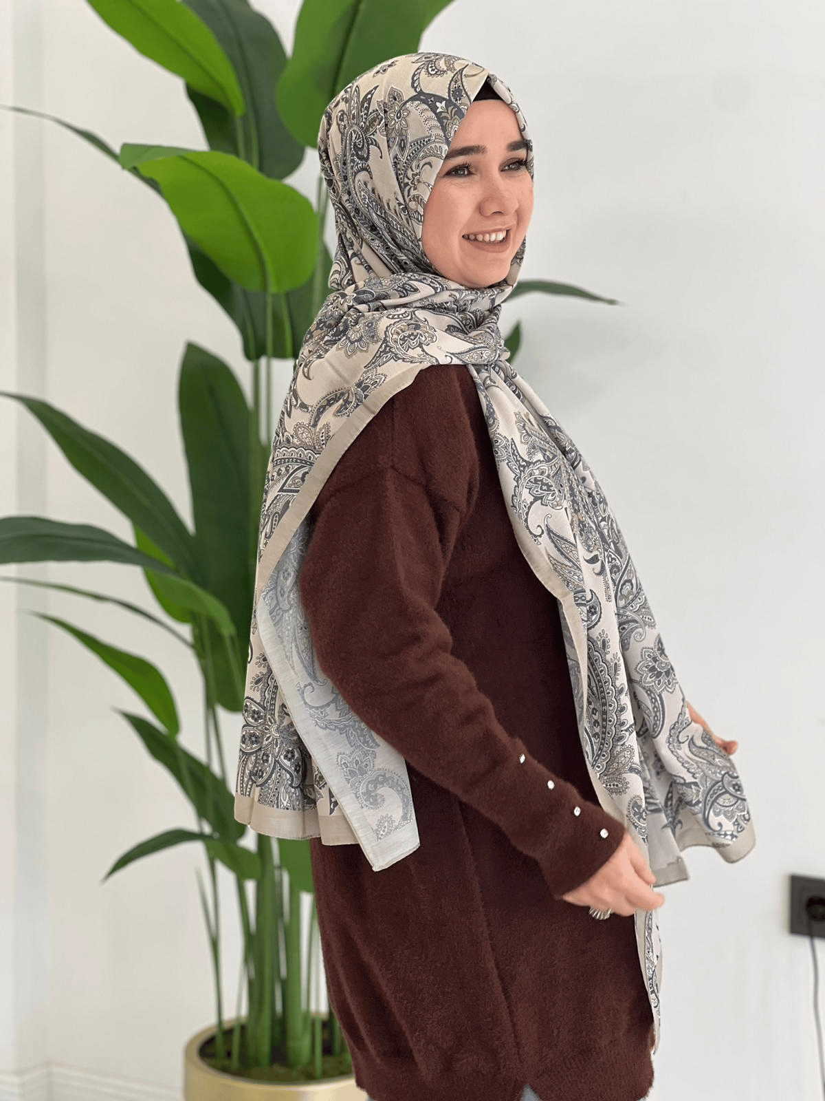 Toprak Desenli Şal