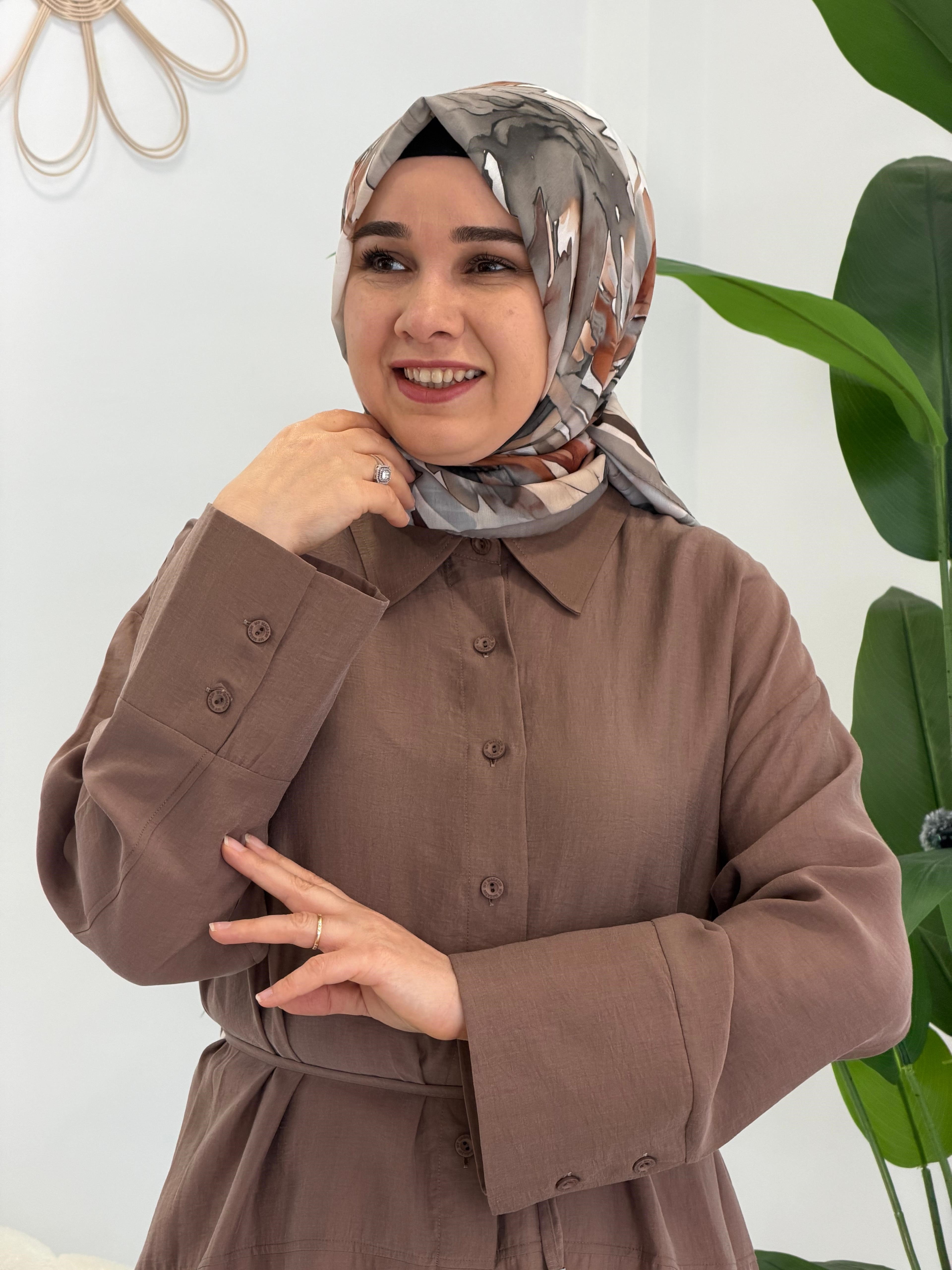 Vizon Düğmeli Uzun Tunik