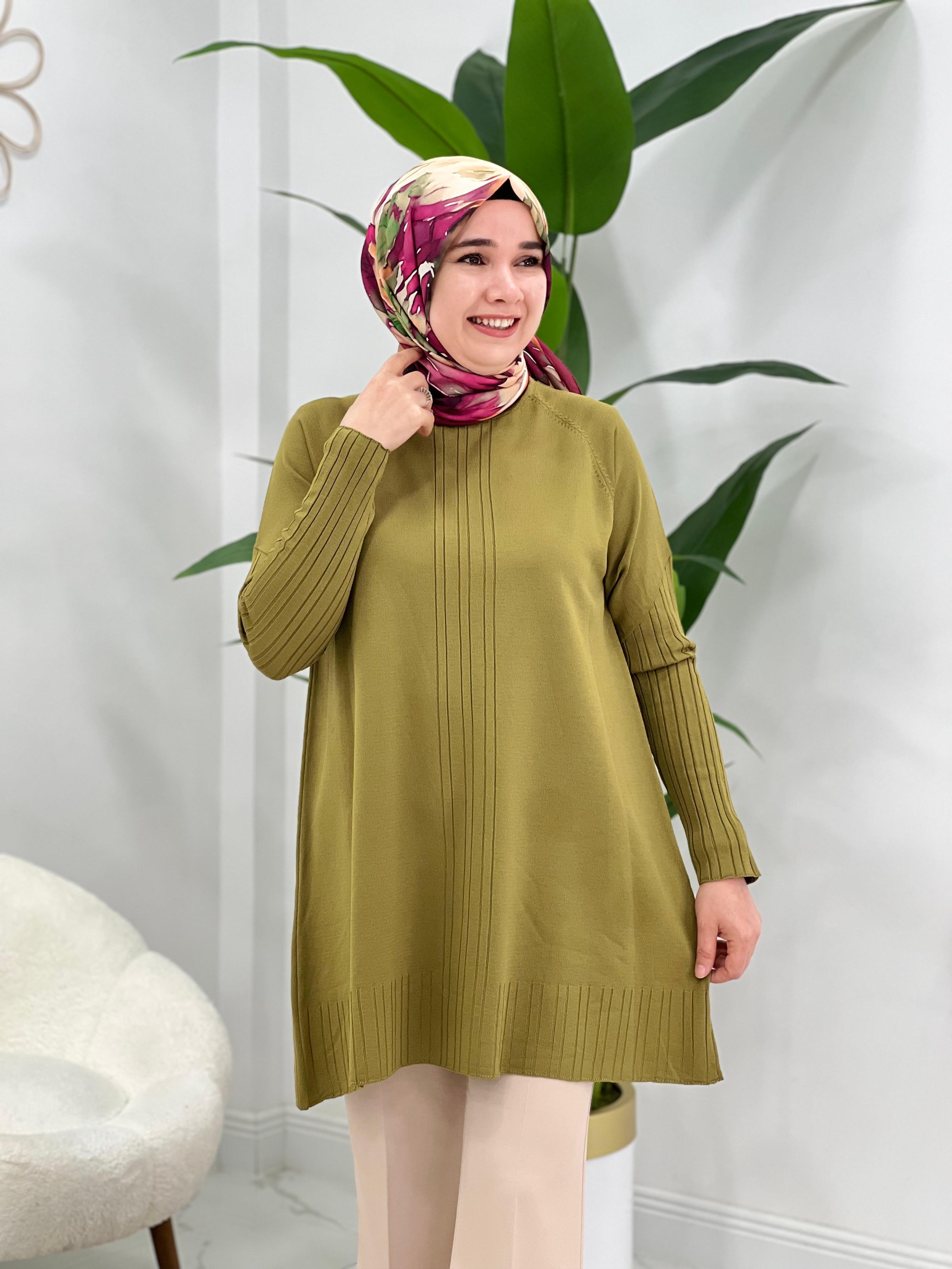 Yeşil Merserize Tunik