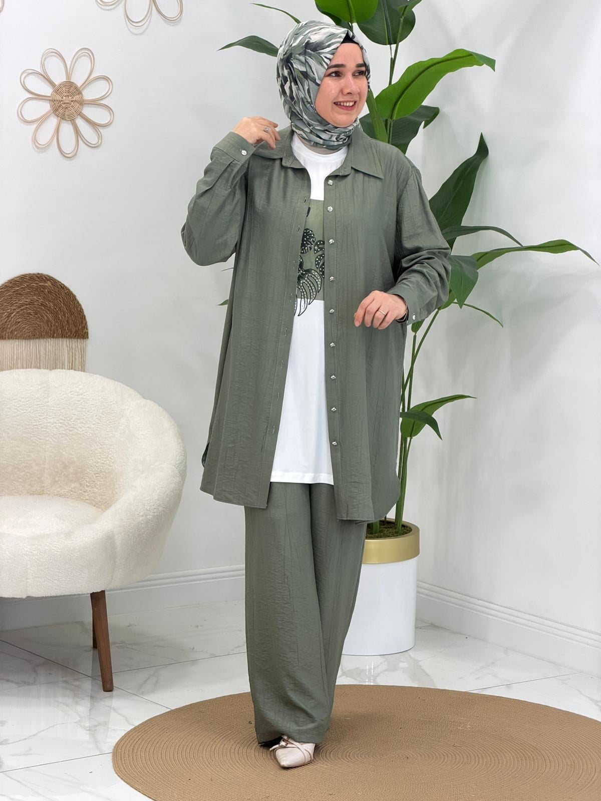 Yeşil Pantolonlu Takım
