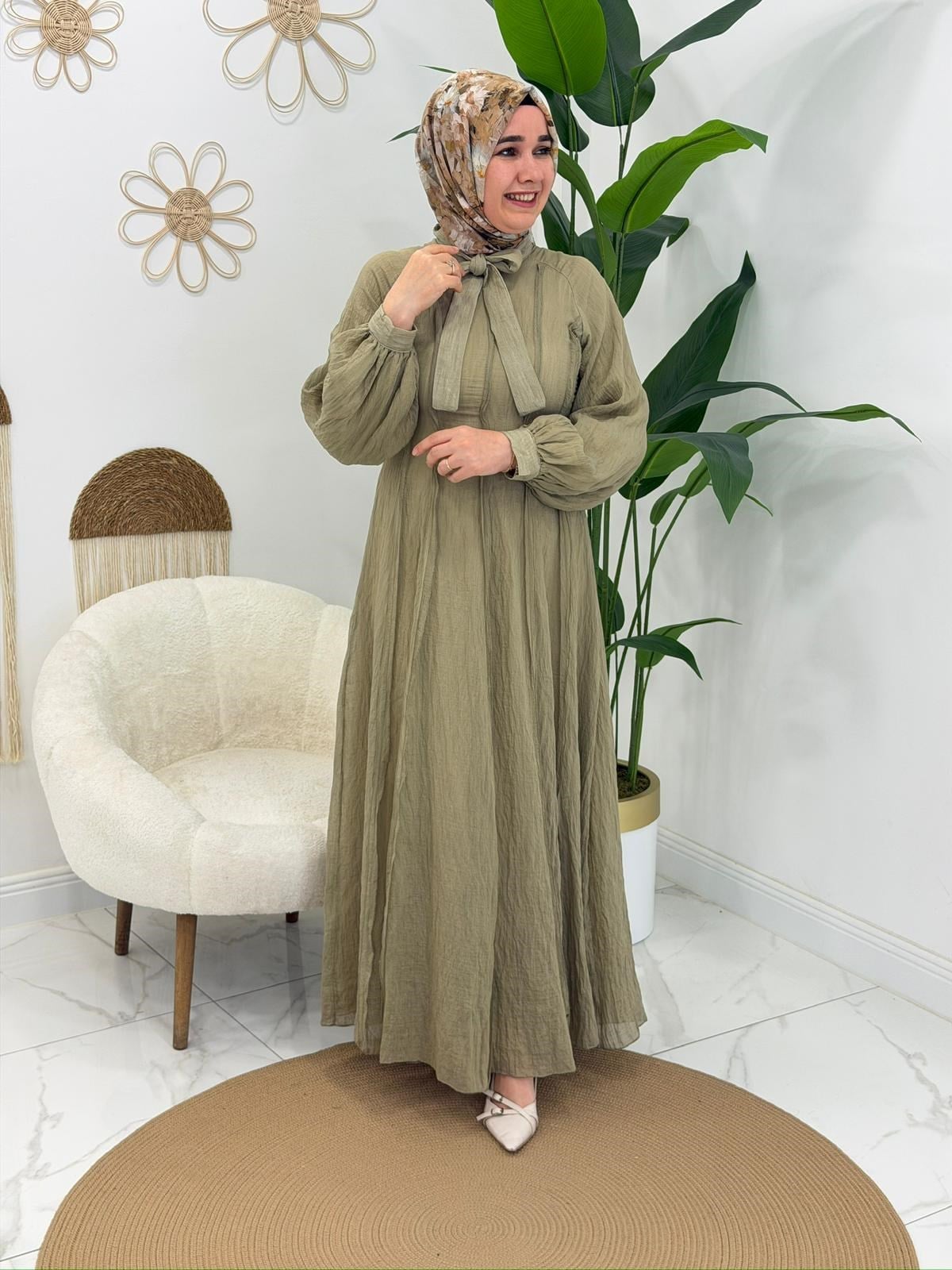 Yeşil Stil Elbise