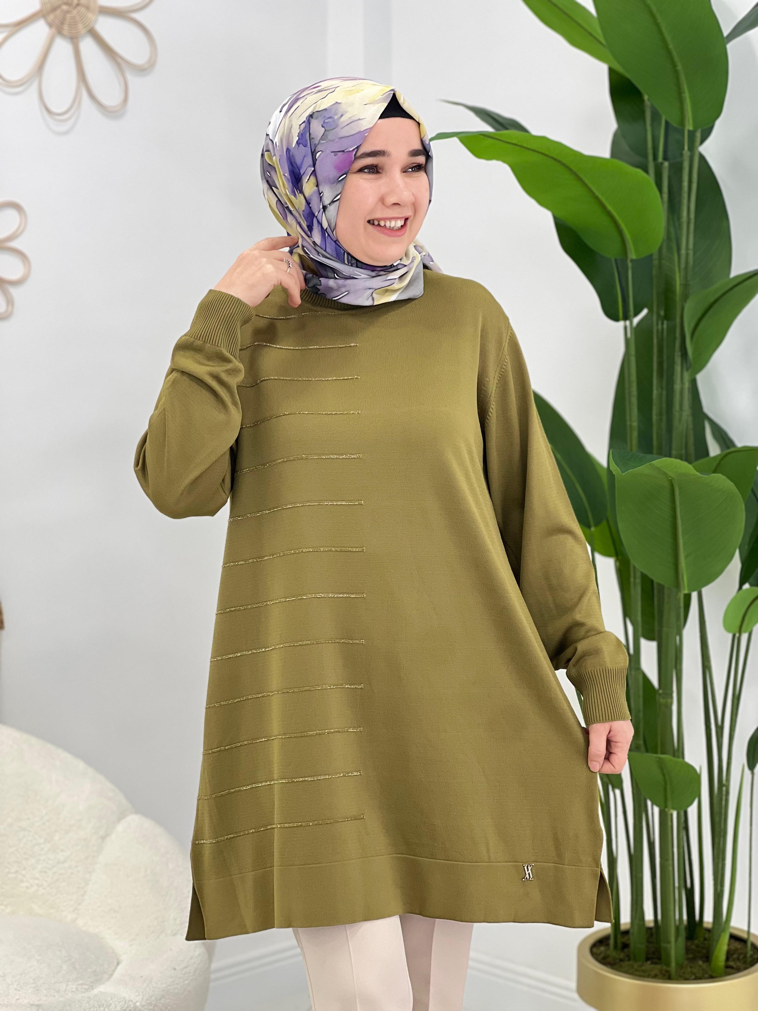 Yeşil Triko Tunik