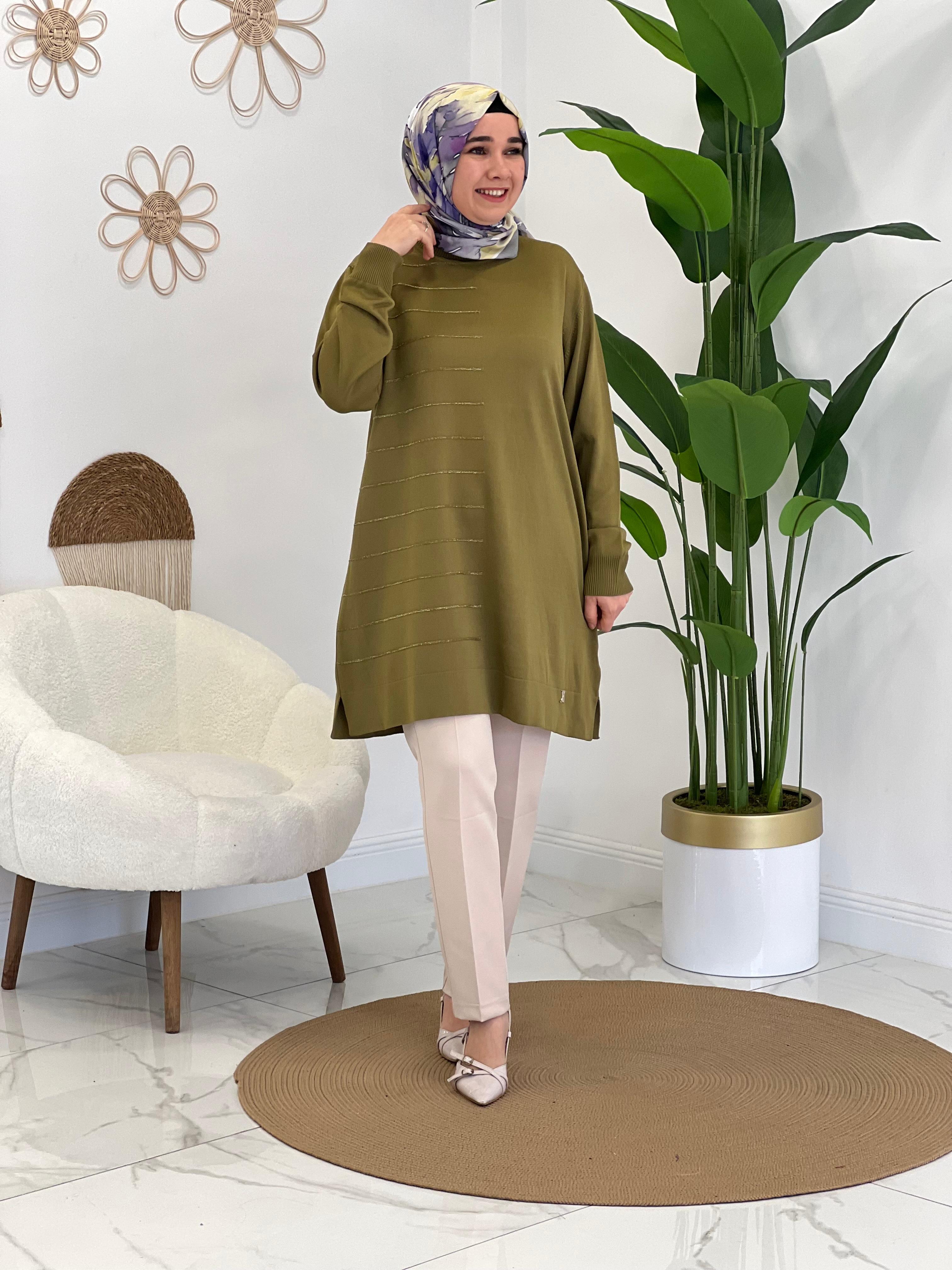 Yeşil Triko Tunik