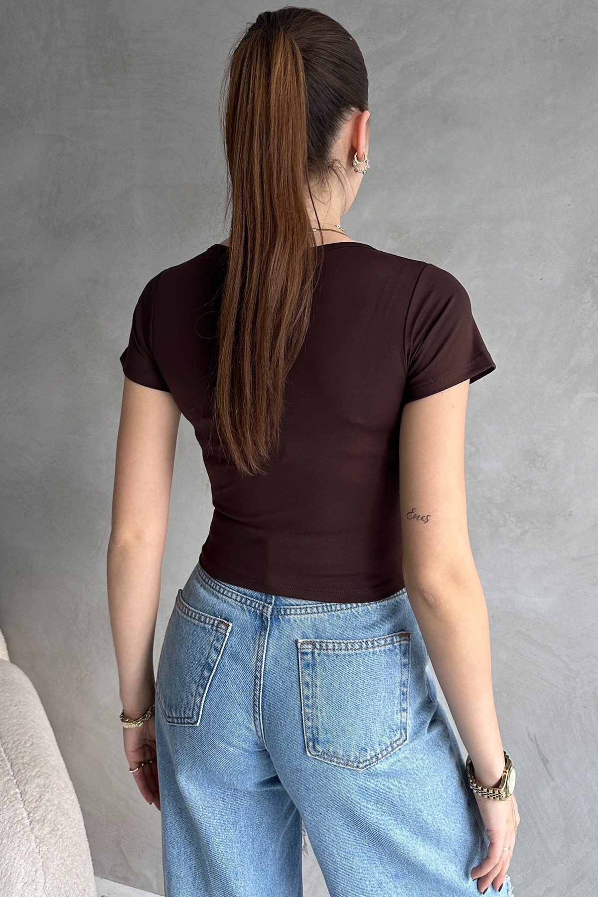 Bordo Dalgıç Kumaş Body
