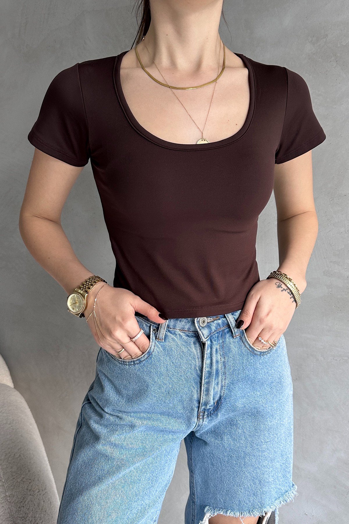 Bordo Dalgıç Kumaş Body