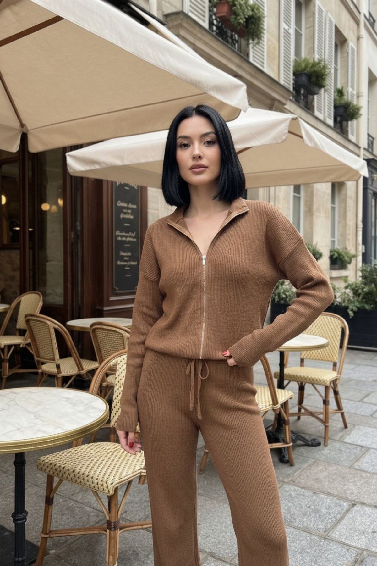 Kadın College Ceket Kaşkorse Pantolon İkili Takım