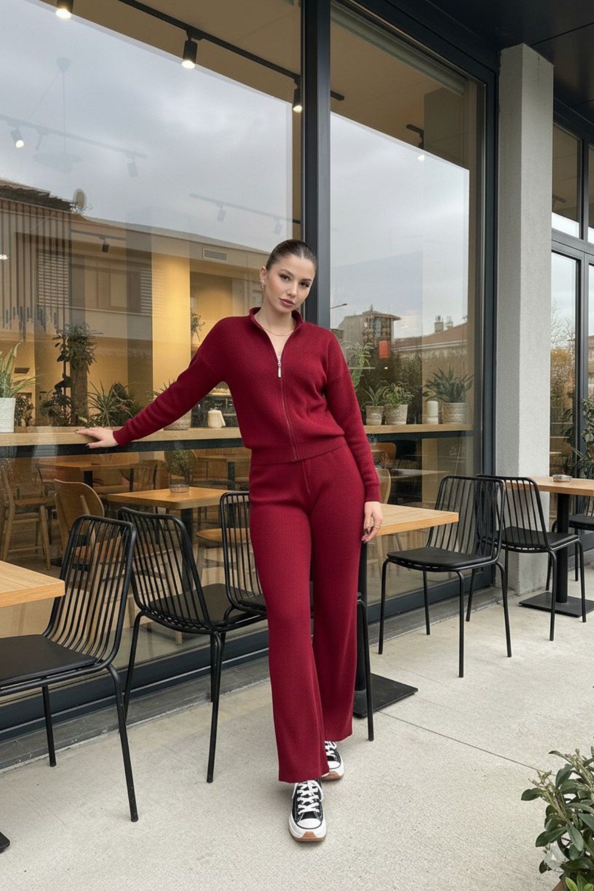 Kadın College Ceket Kaşkorse Pantolon İkili Takım