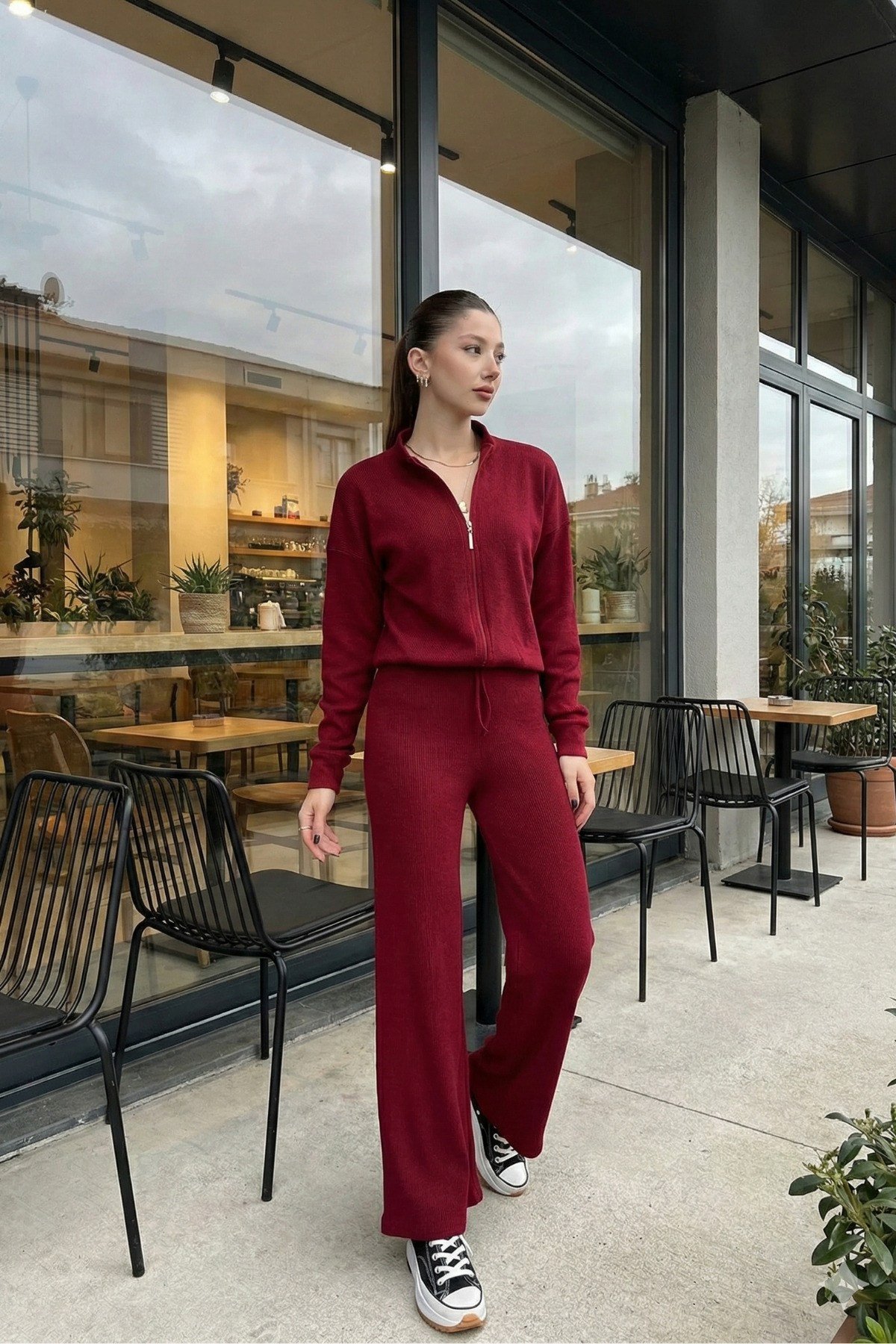 Kadın College Ceket Kaşkorse Pantolon İkili Takım
