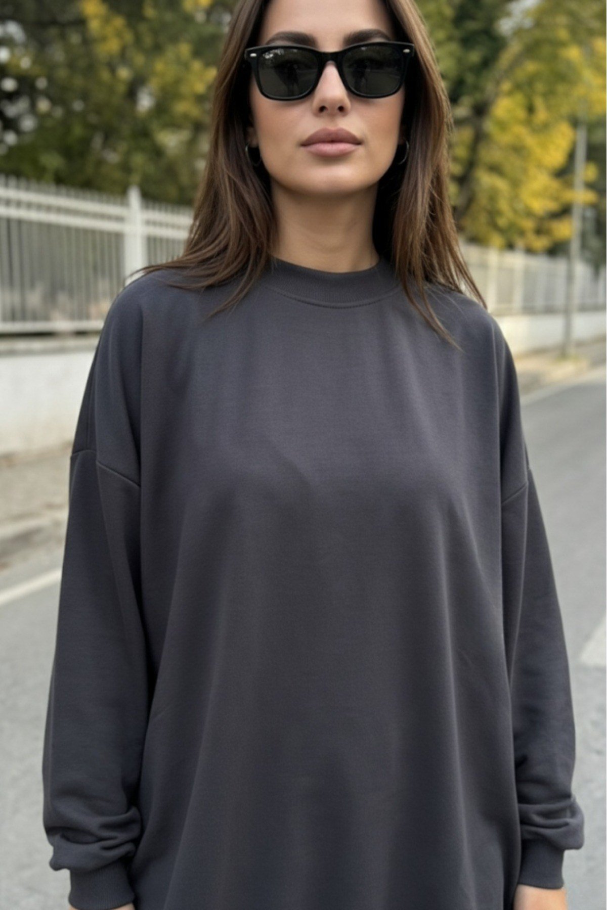 Kadın İki İplik Çımalı Oversize Eşofman Takım