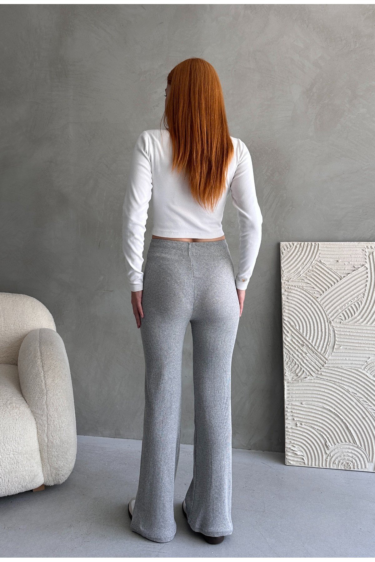 Kadın Kaşkorse Beli Lastikli Pantolon