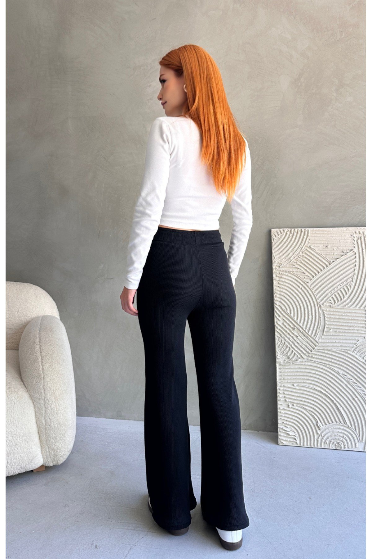 Kadın Kaşkorse Beli Lastikli Pantolon