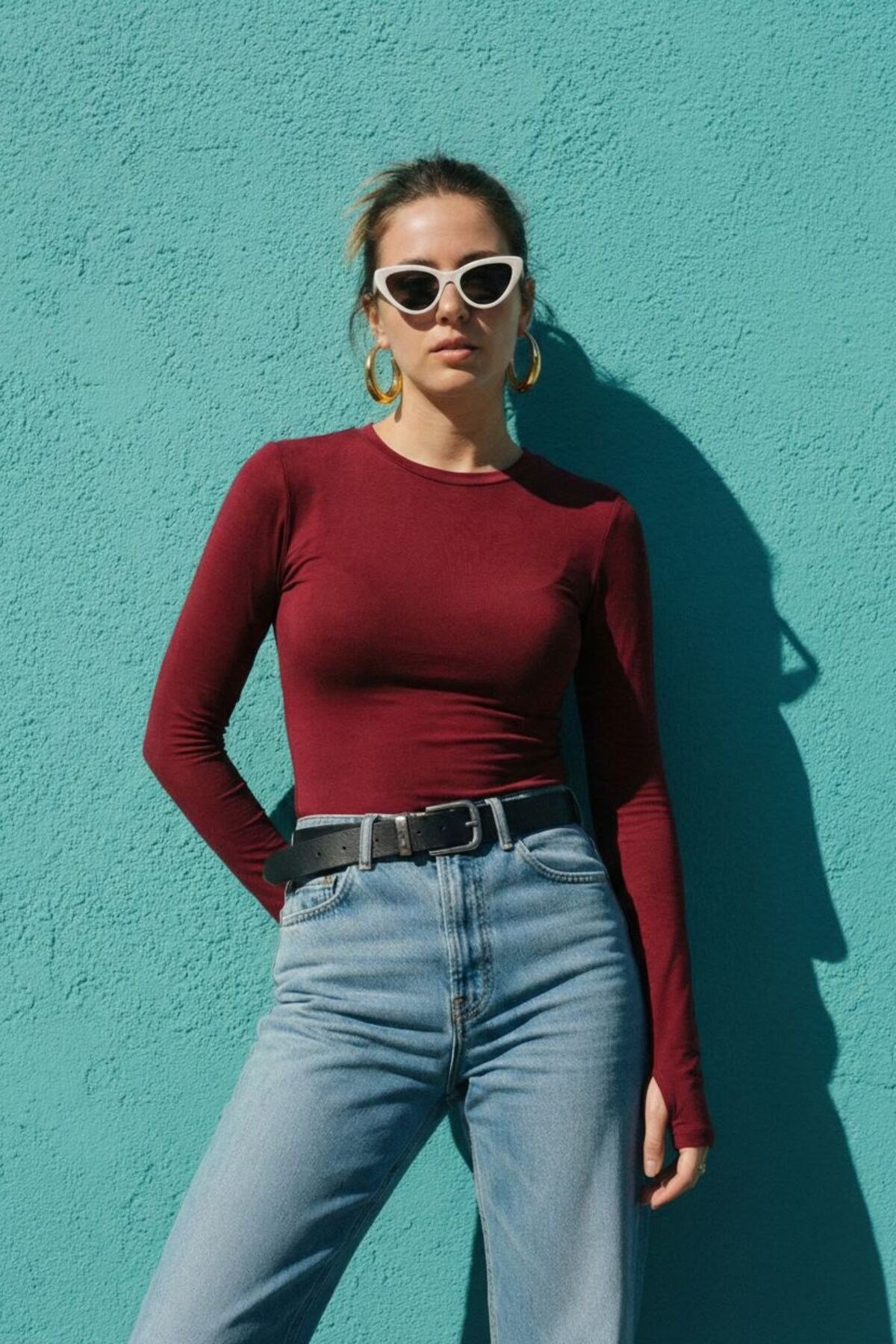 Kadın Parmak Detaylı Body