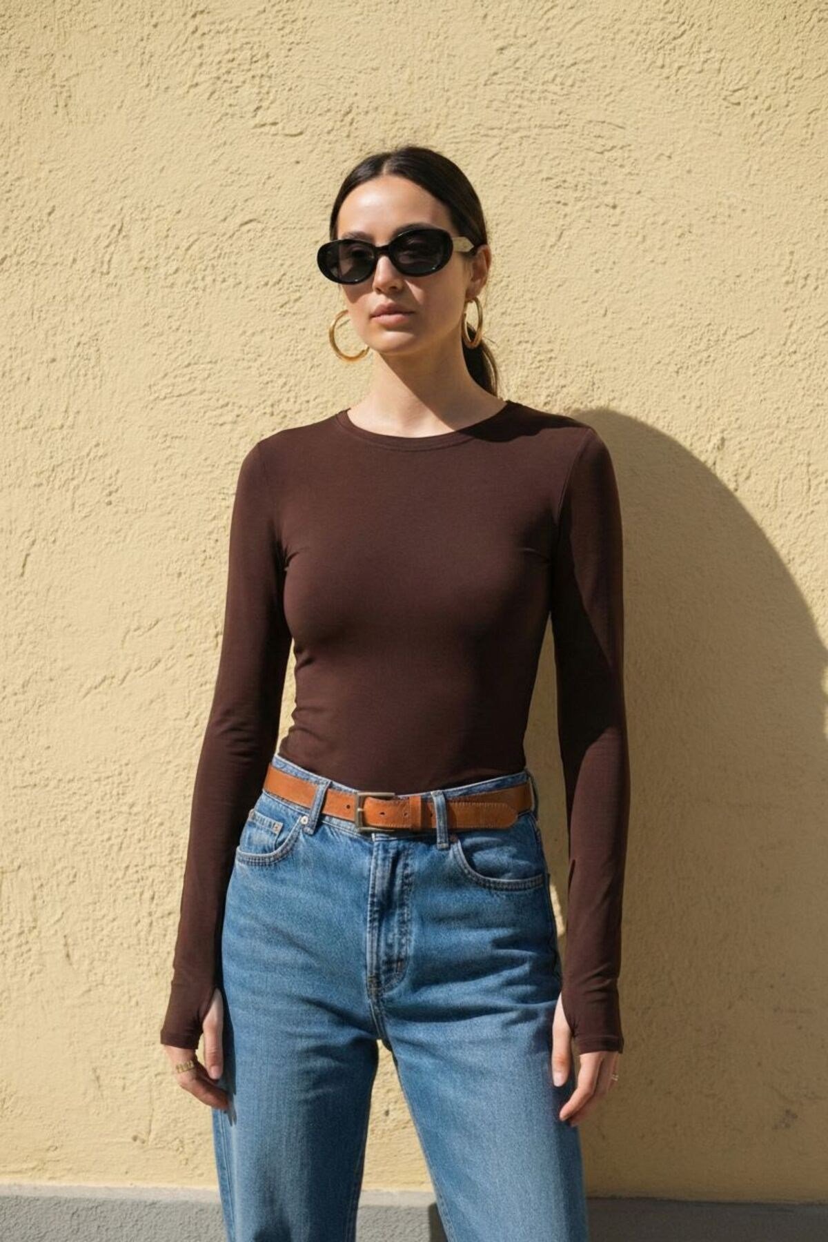 Kadın Parmak Detaylı Body