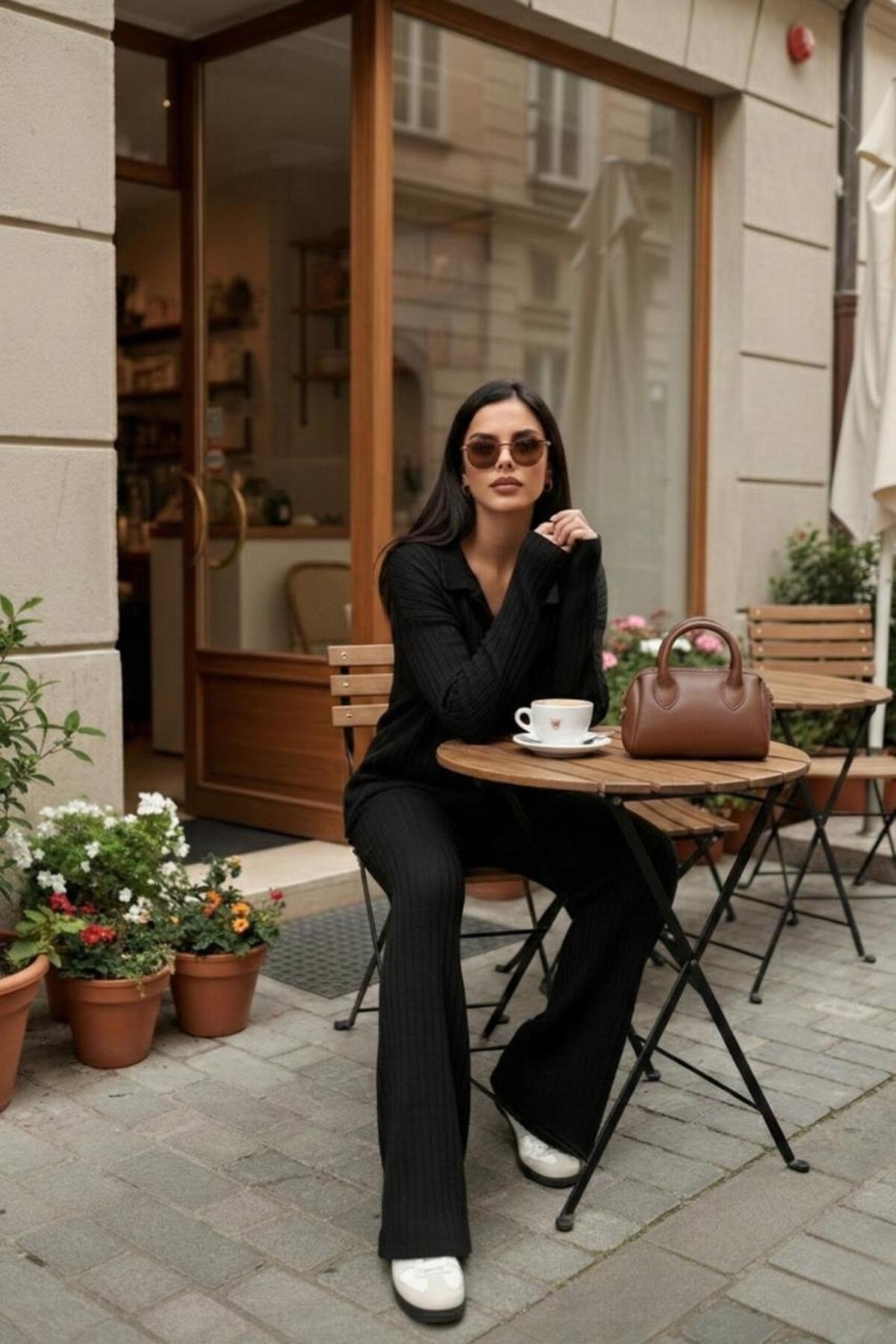 Kadın Polo Yaka İnterlok İkili Takım