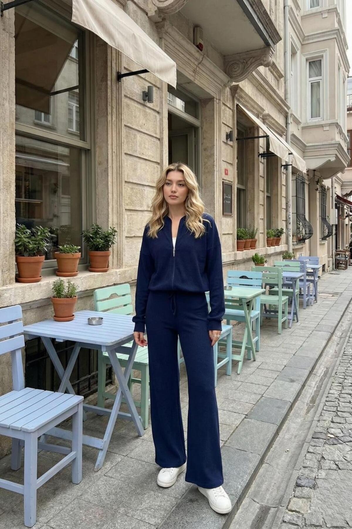 Kaşkorse Pantolon Bomber Ceket Kadın Alt Üst Takım