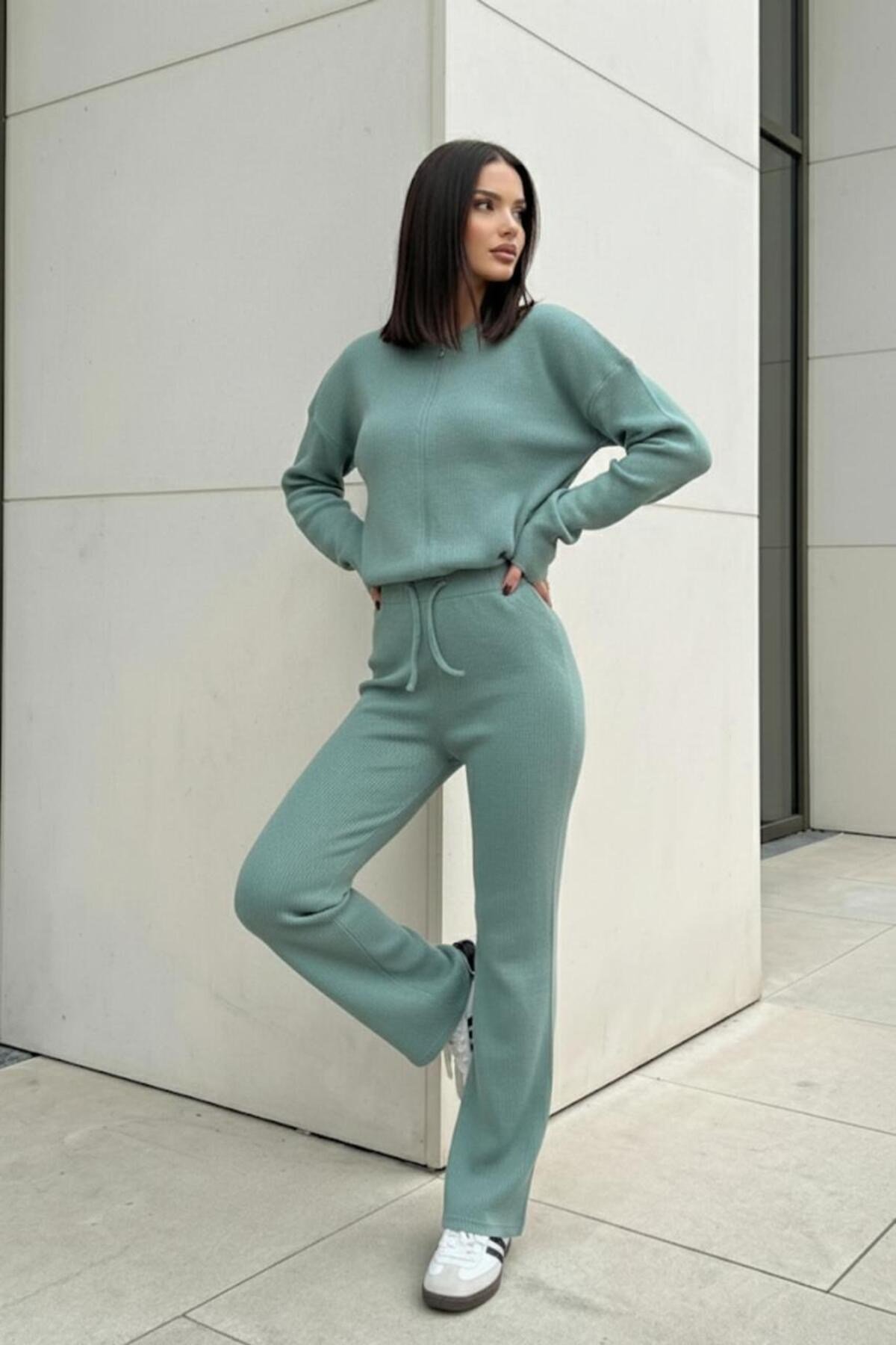 Kaşkorse Pantolon Bomber Ceket Kadın Alt Üst Takım