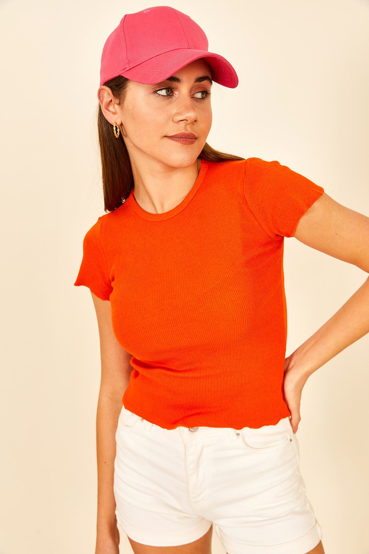 Parlak Yeşil Kaşkorse Bisiklet Yaka Body