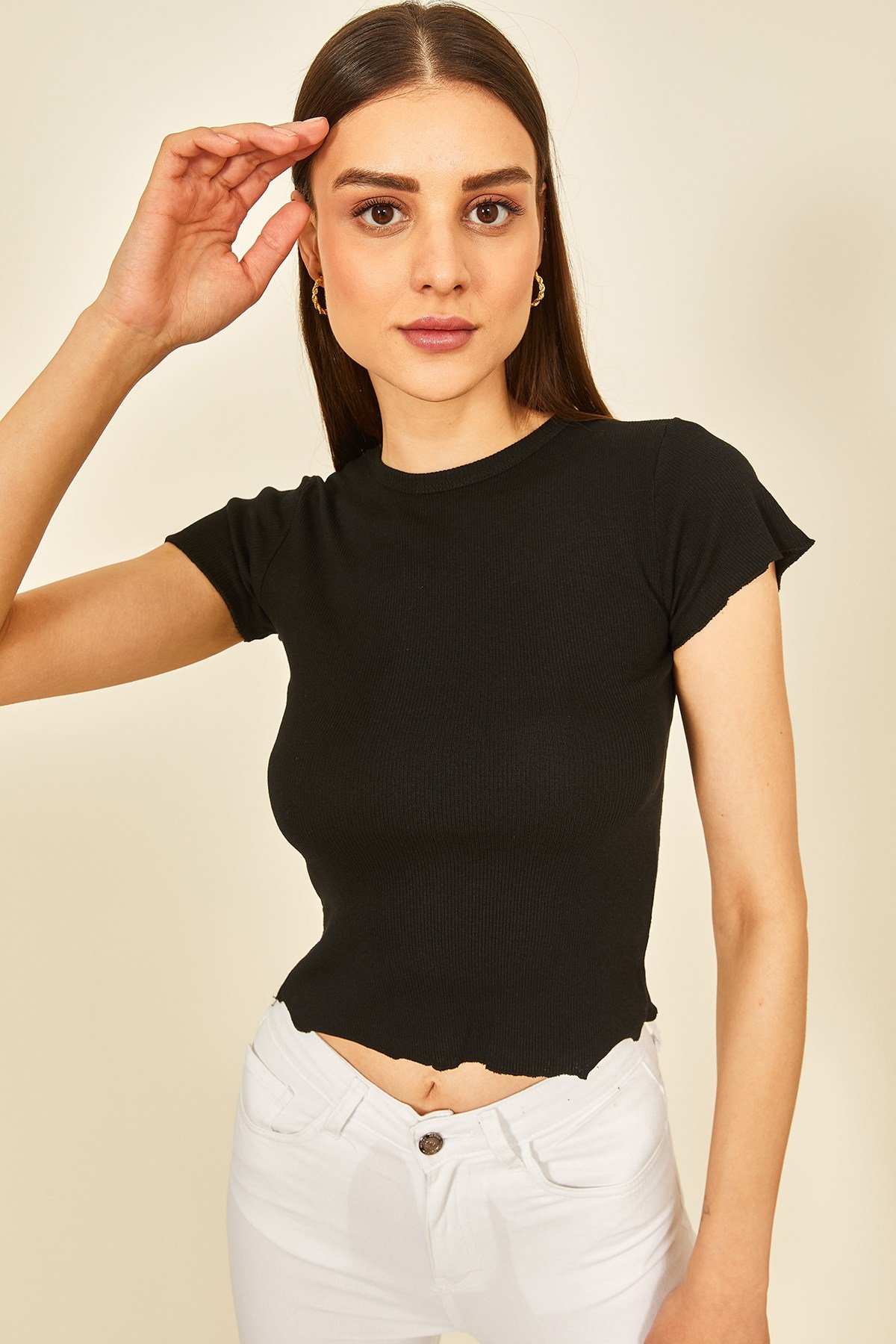 Parlak Yeşil Kaşkorse Bisiklet Yaka Body