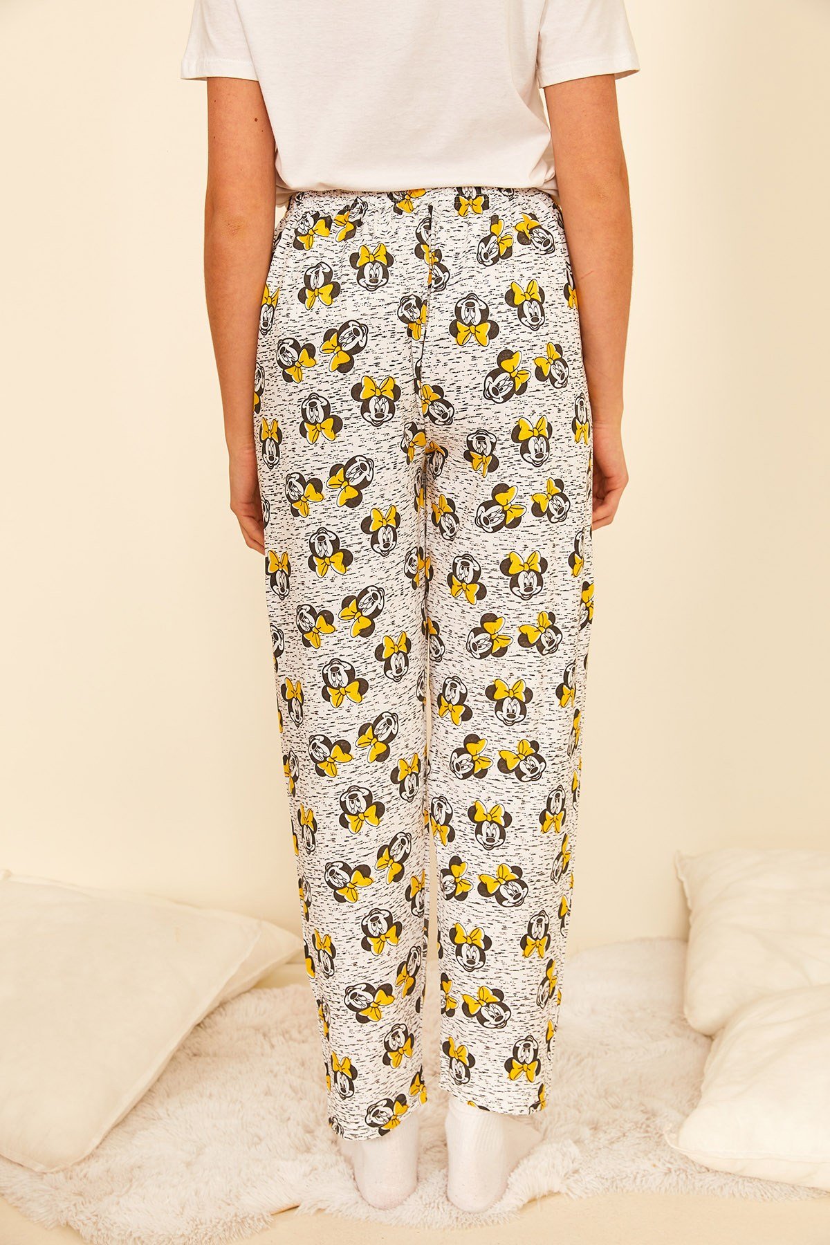 Renkli Pamuklu Baskılı Kadın Pijama Altı