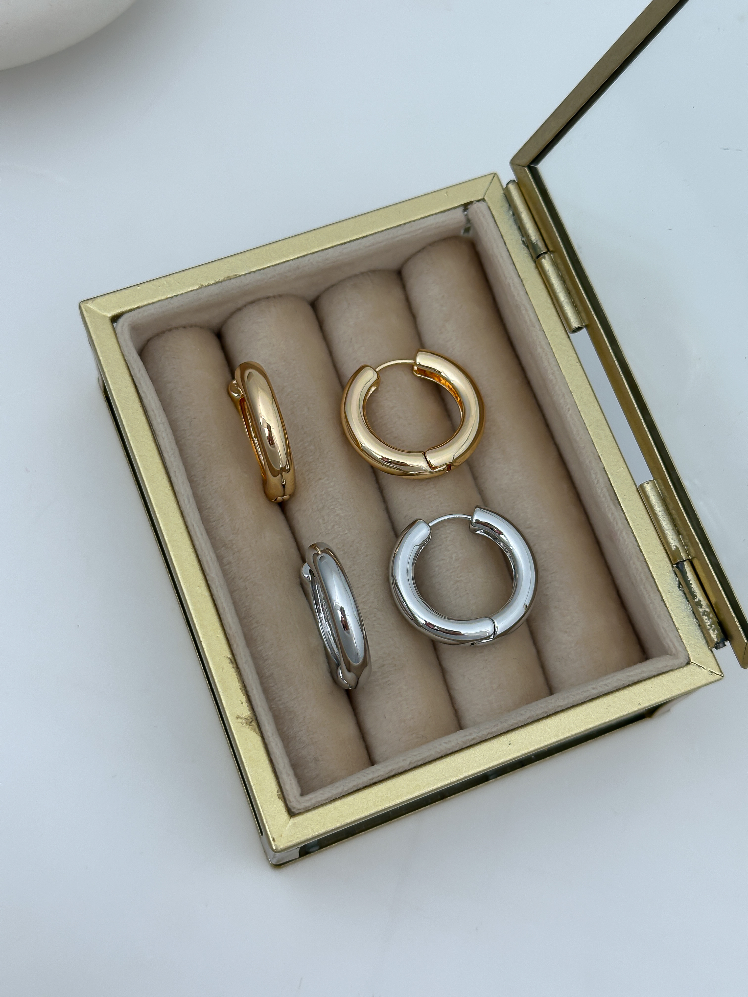 Boru Plaka Halka Küpe (İç Çap:1.6cm)