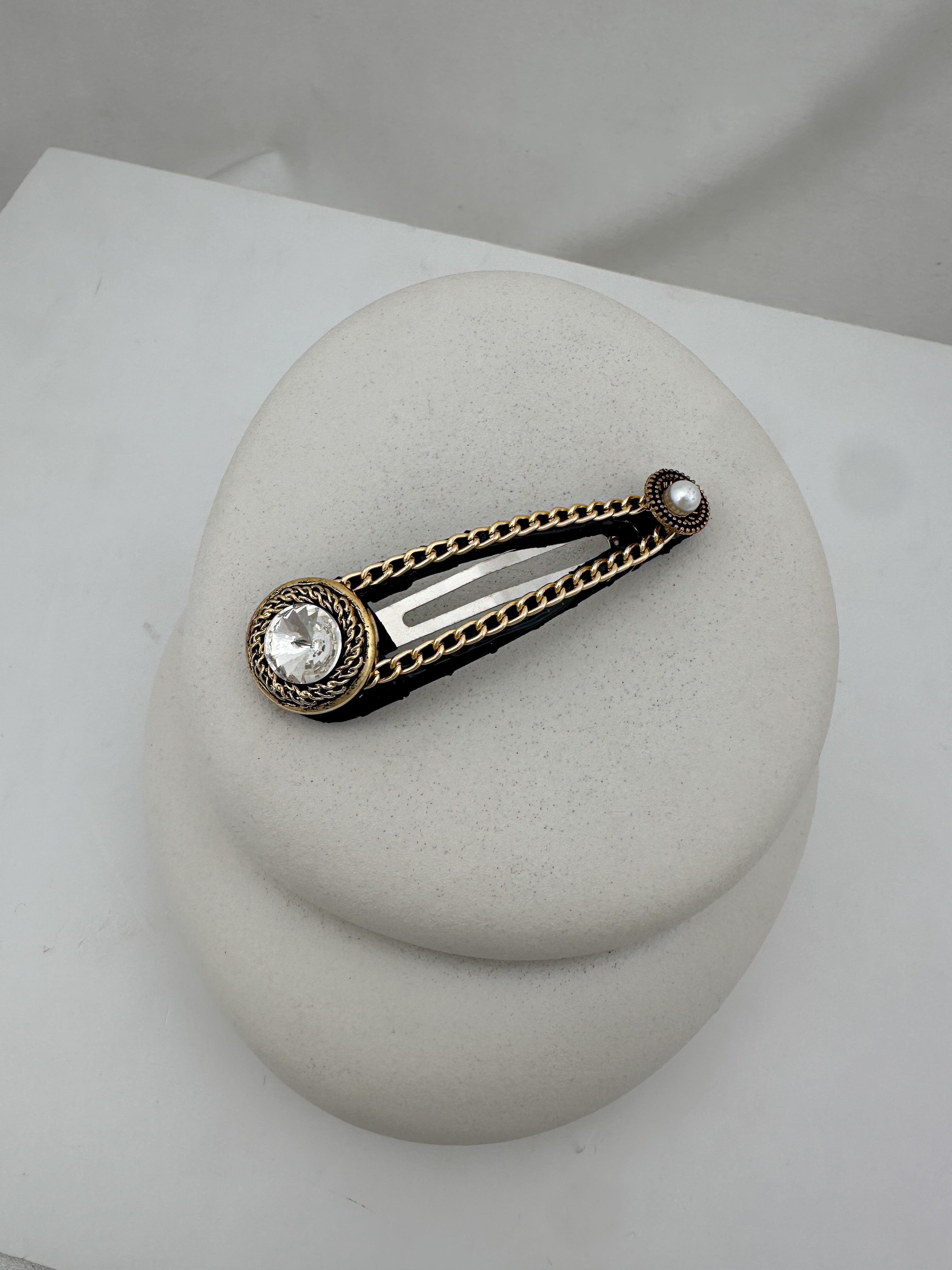 İri Taşlı Zincir Kenar Vintage Model Mandal Toka
