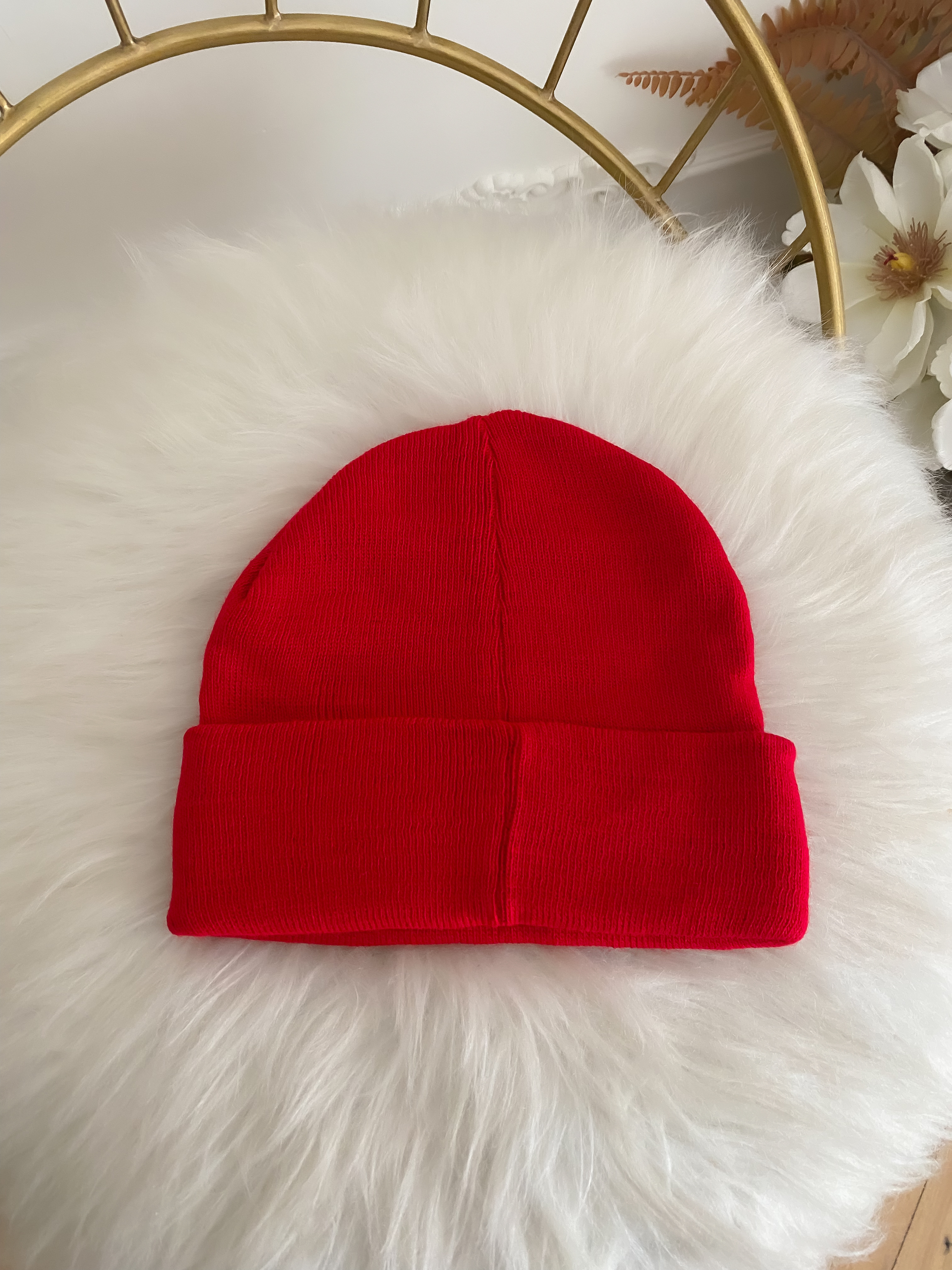 Kırmızı Düz Renk Bere