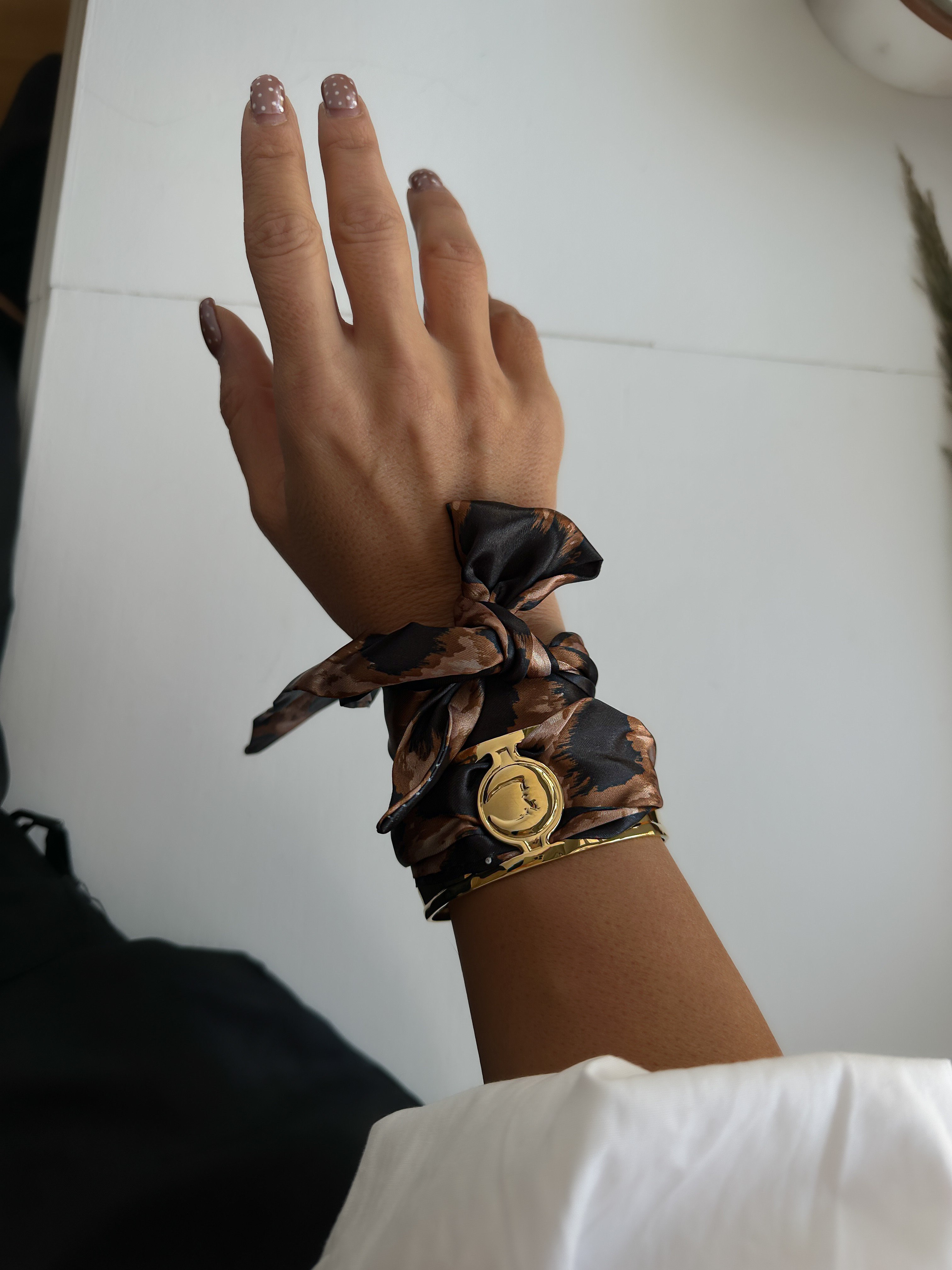 Leopar Fular Model Kelepçe Bileklik