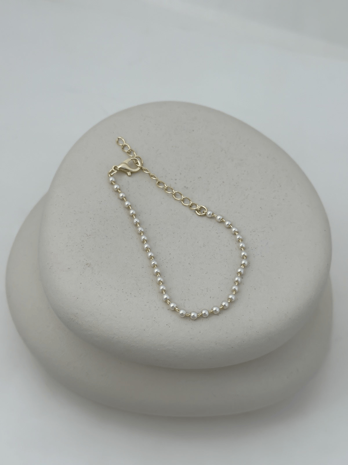 Mini Top İnci Sıralı Bileklik (20 Cm)