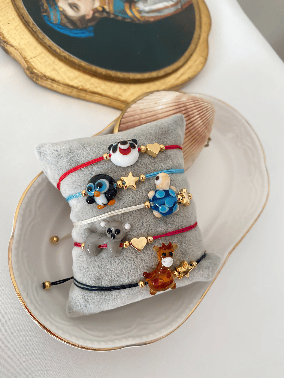 Murano Cam Figür İp Bileklik