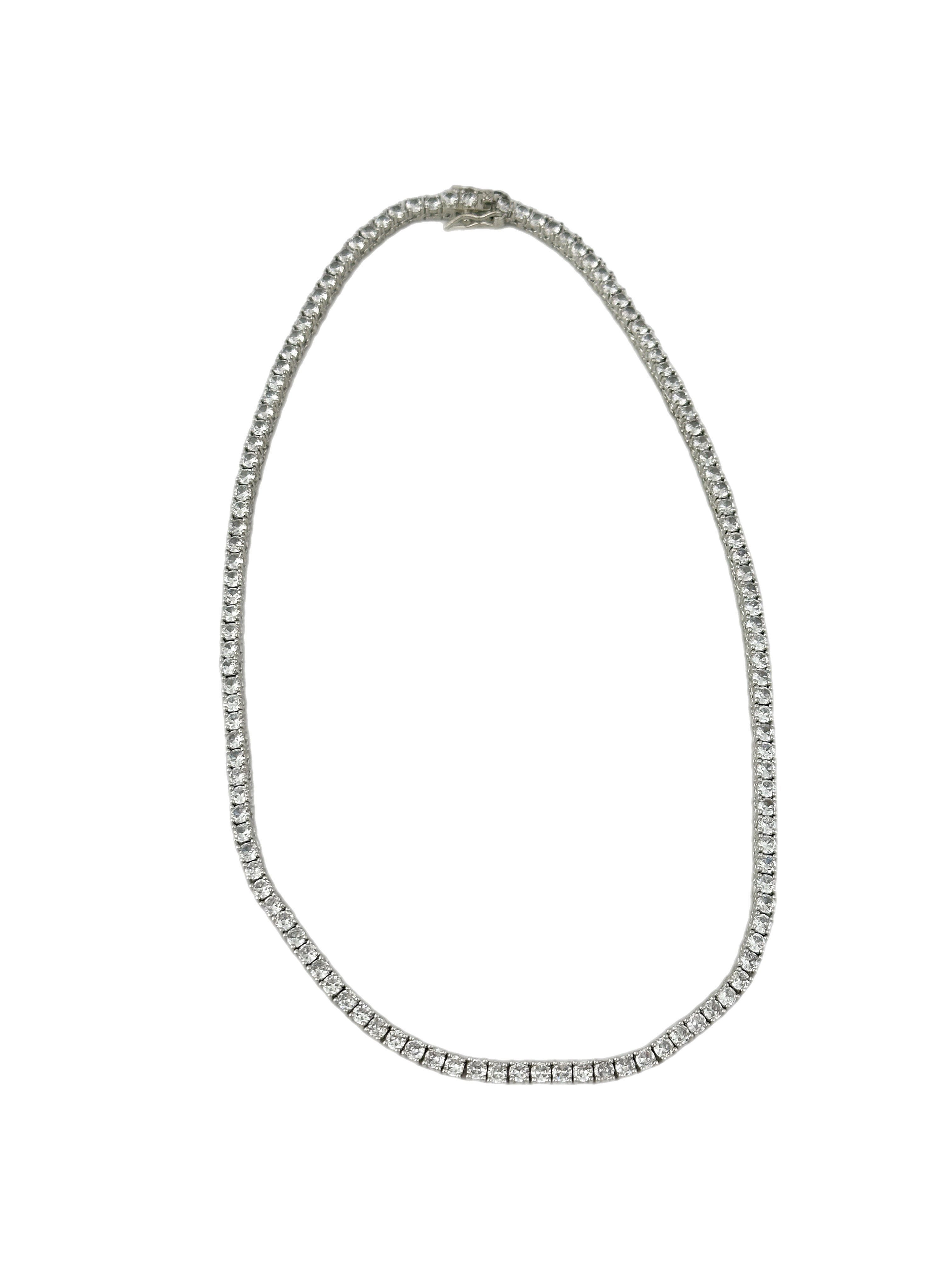 Özel Seri 2 MM Zirkon Taşlı Su Yolu Kolye ( 42 Cm )