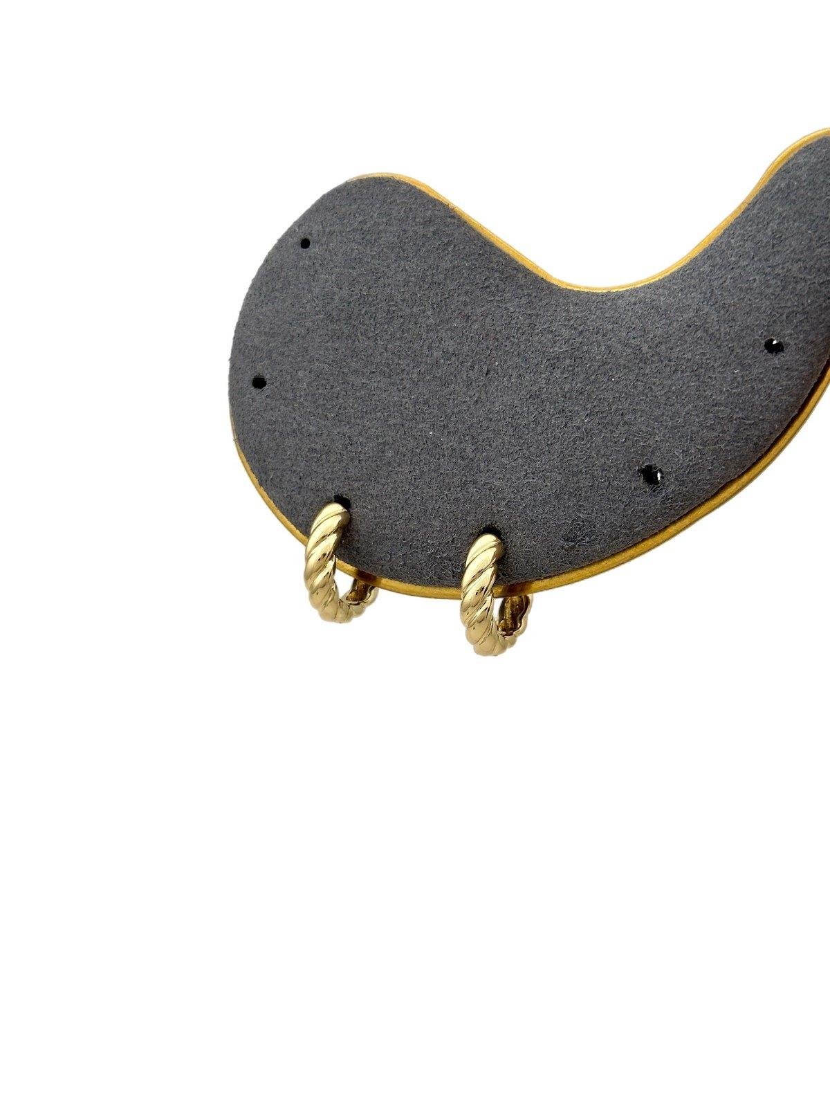 Özel Seri Gold Plaka Burgu Görünüm Halka Küpe (İç Çap:1.2 Cm)