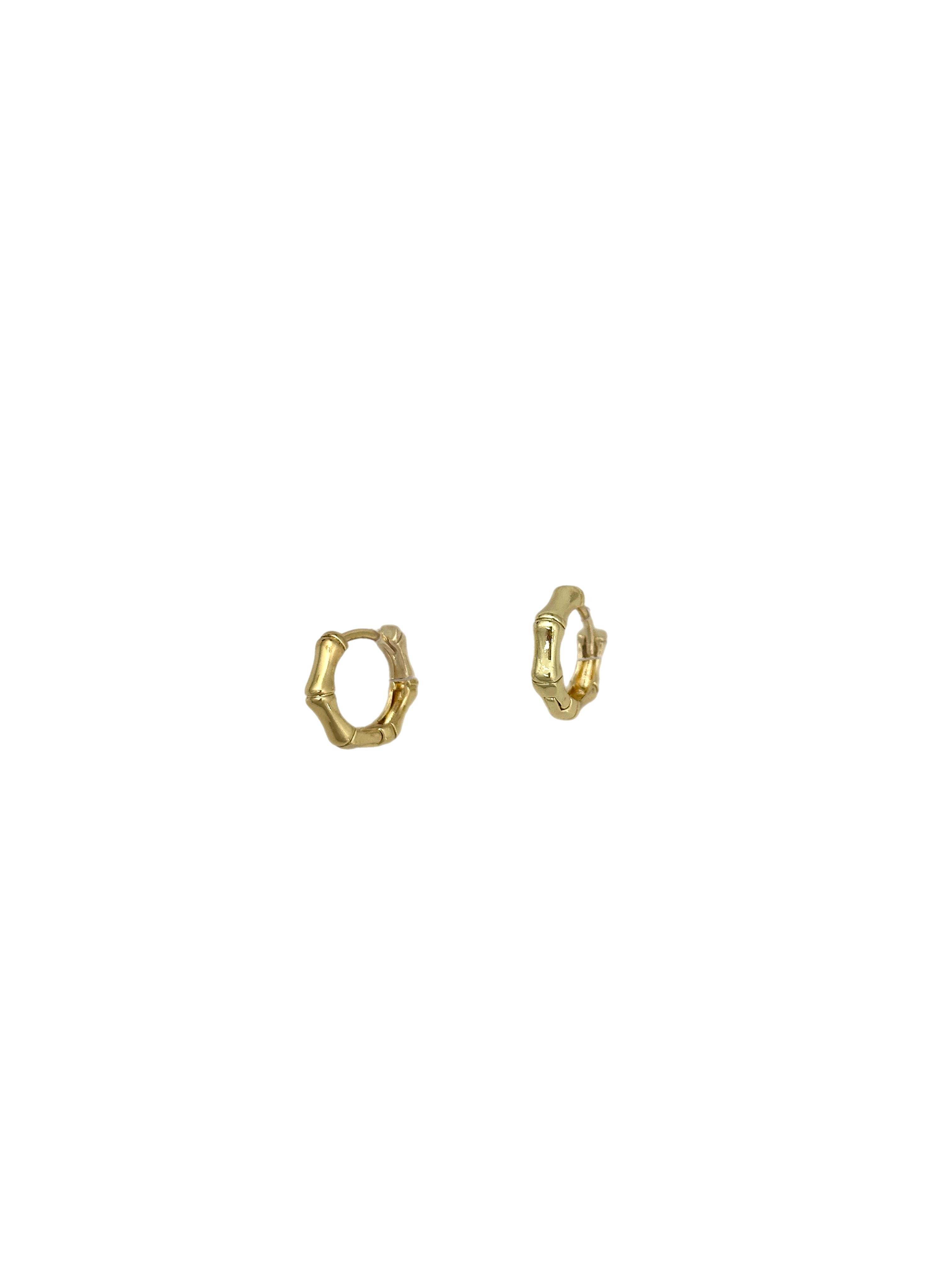 Özel Seri Gold Plaka Kemik Model Halka Küpe (İç Çap:1 Cm)