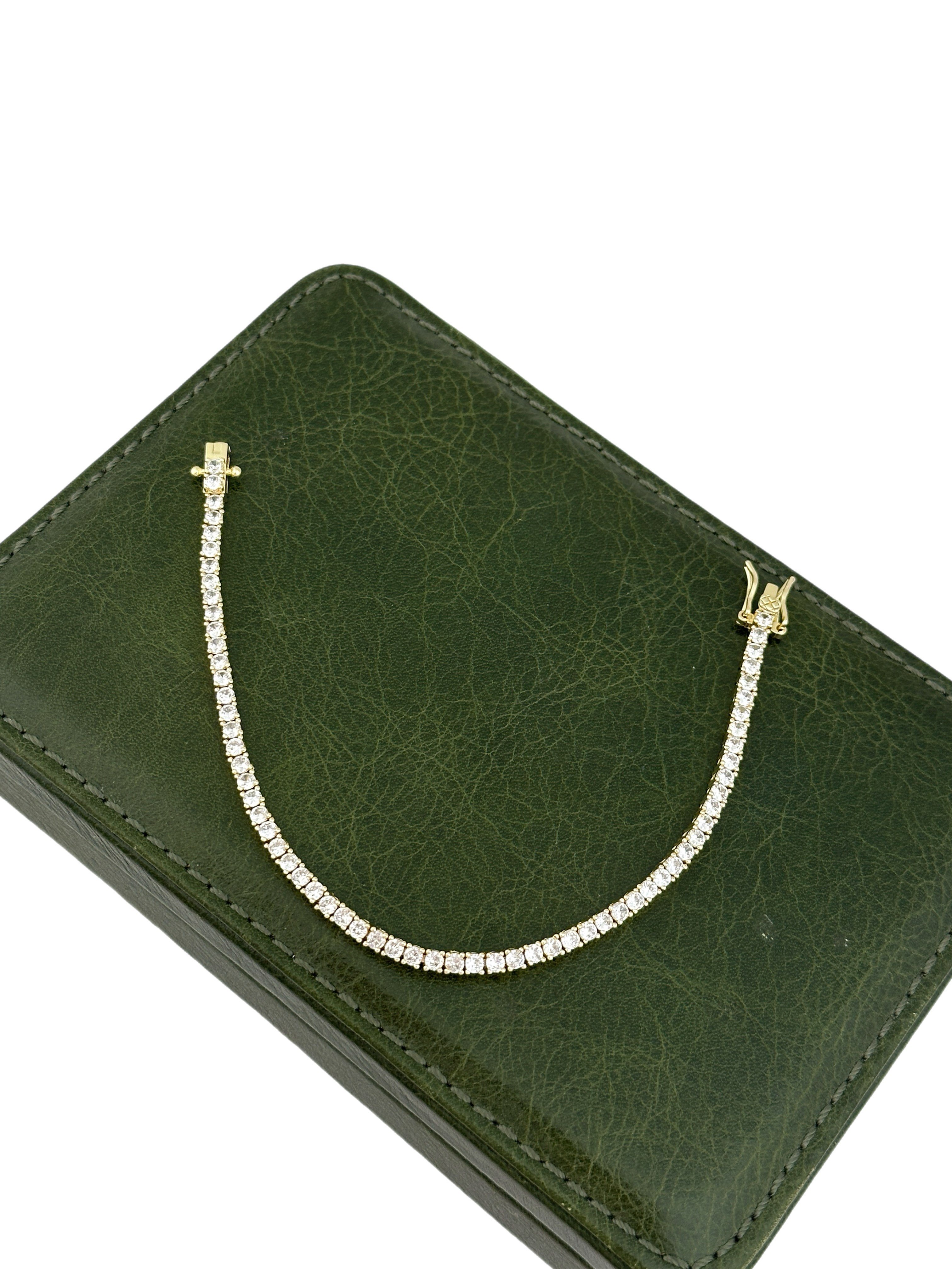 Özel Seri Gold Renk 2 mm Döküm Su Yolu Bileklik ( 18 Cm )