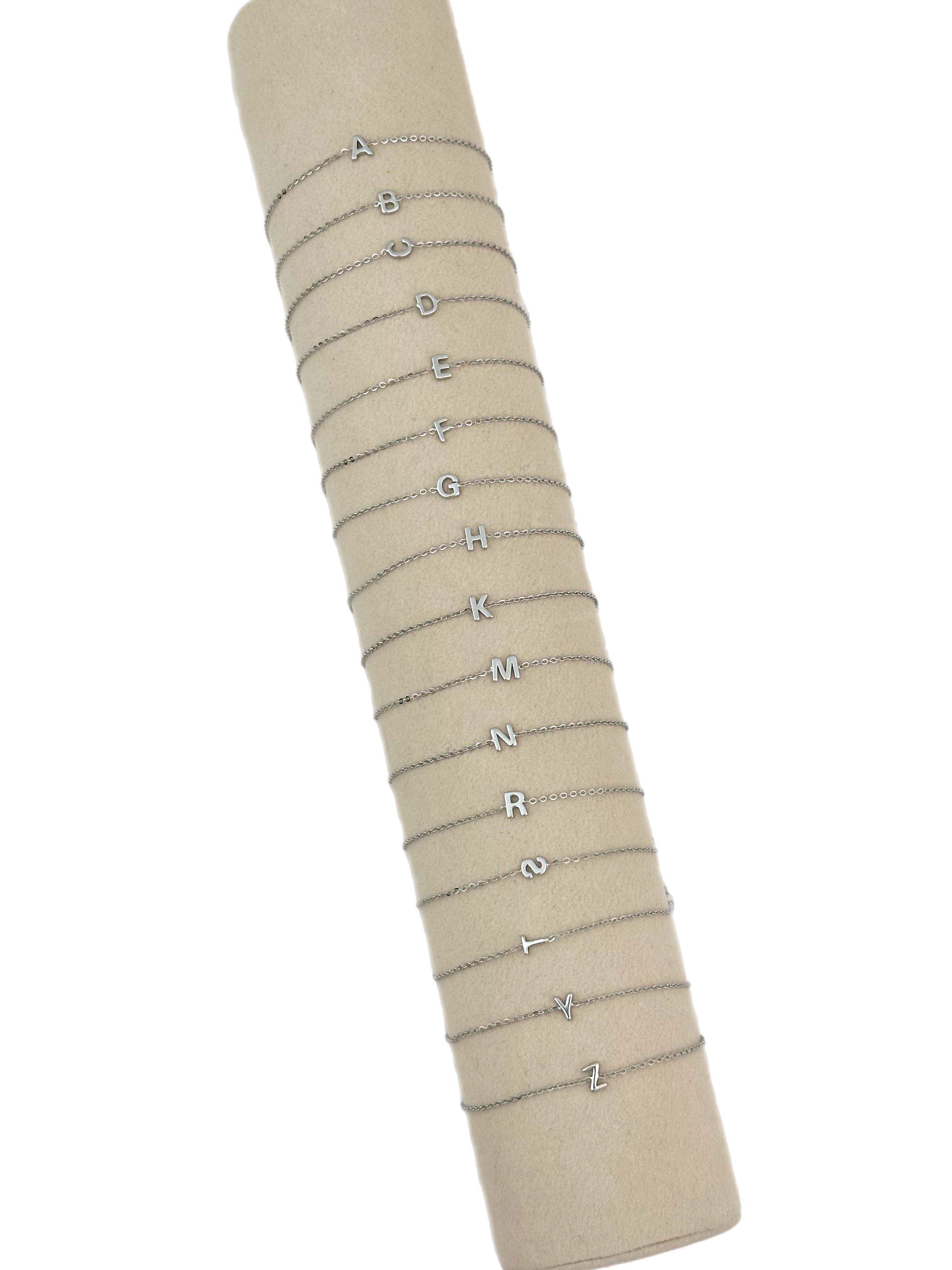 Özel Seri Gold Renk Harf Plaka Zincir Bileklik ( 20 Cm )