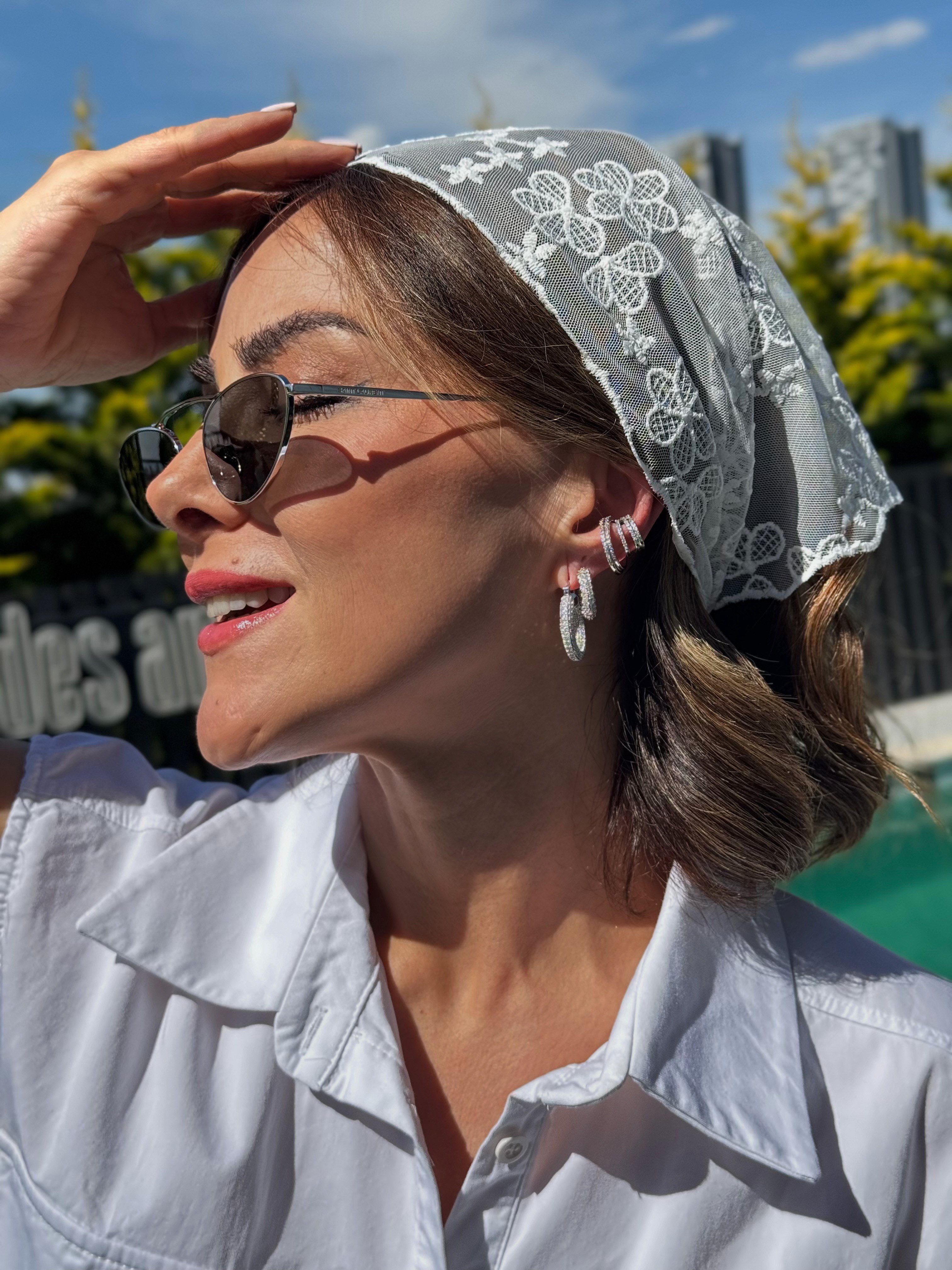 Özel Seri Gümüş Zirkon Taş Kaplı Boru Halka Küpe Kombini