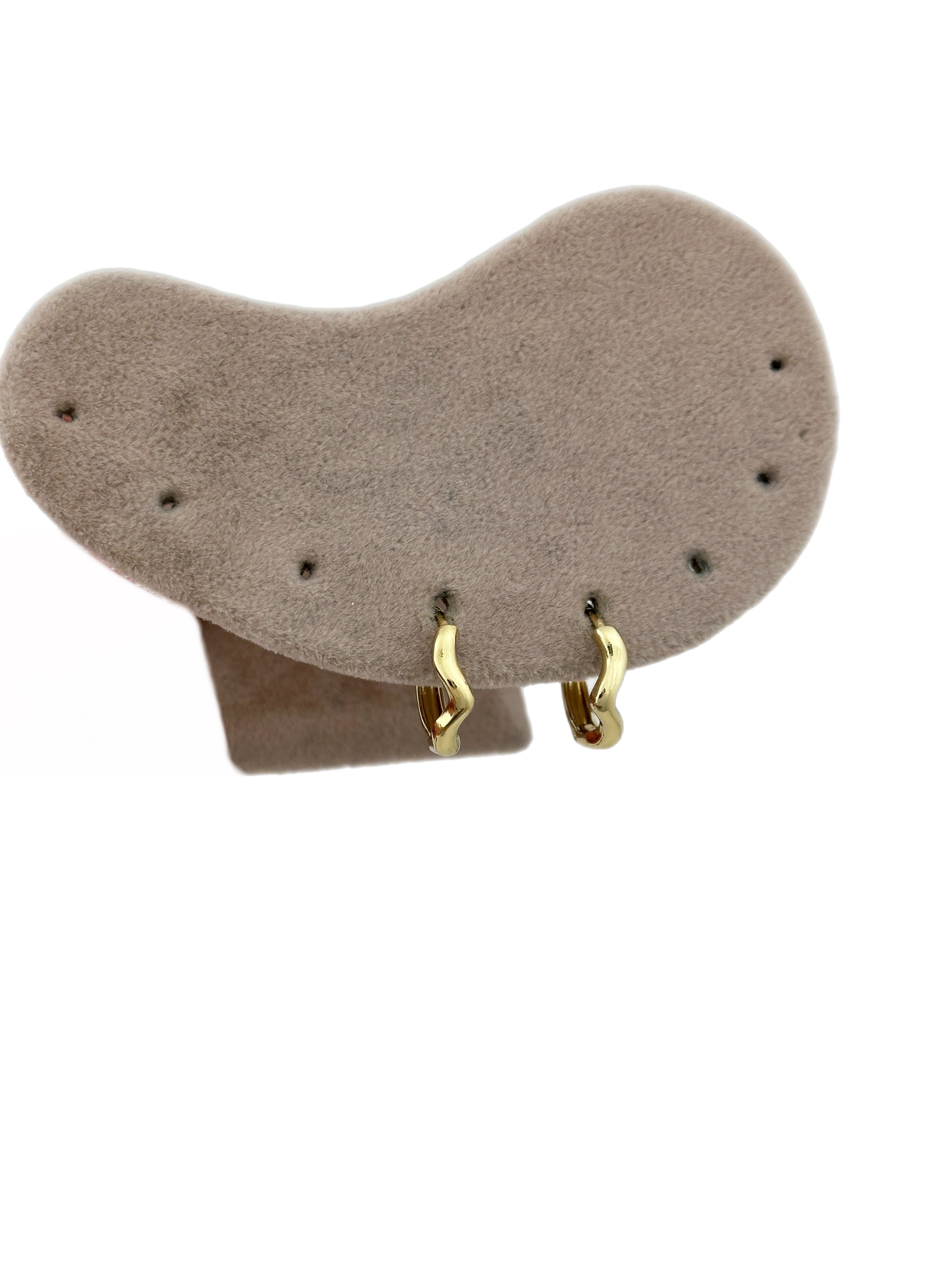 Özel Seri Kıvrımlı Plaka Halka Küpe ( İç Çap : 1.2 Cm )