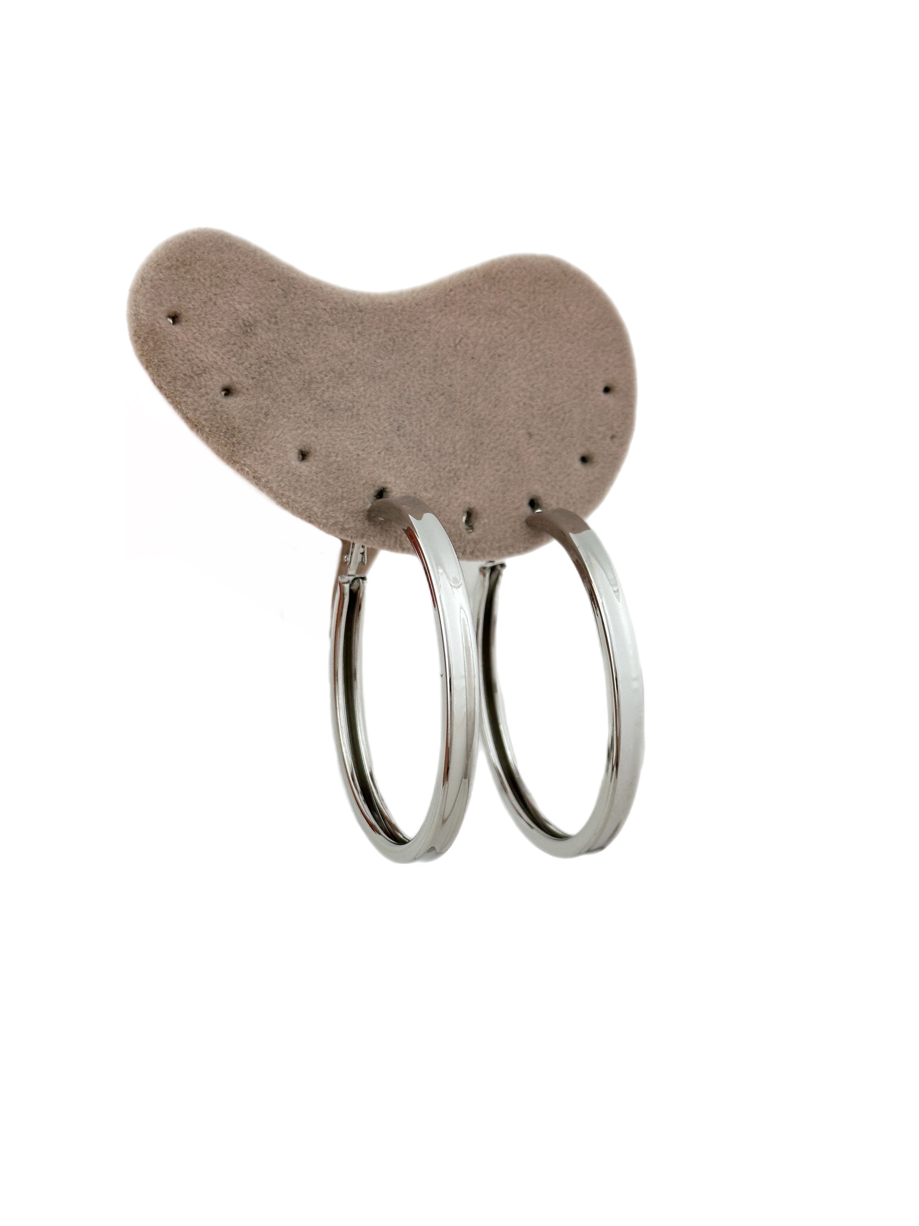 Özel Seri Köşeli Plaka Halka Küpe ( İç Çap : 5.3 Cm )