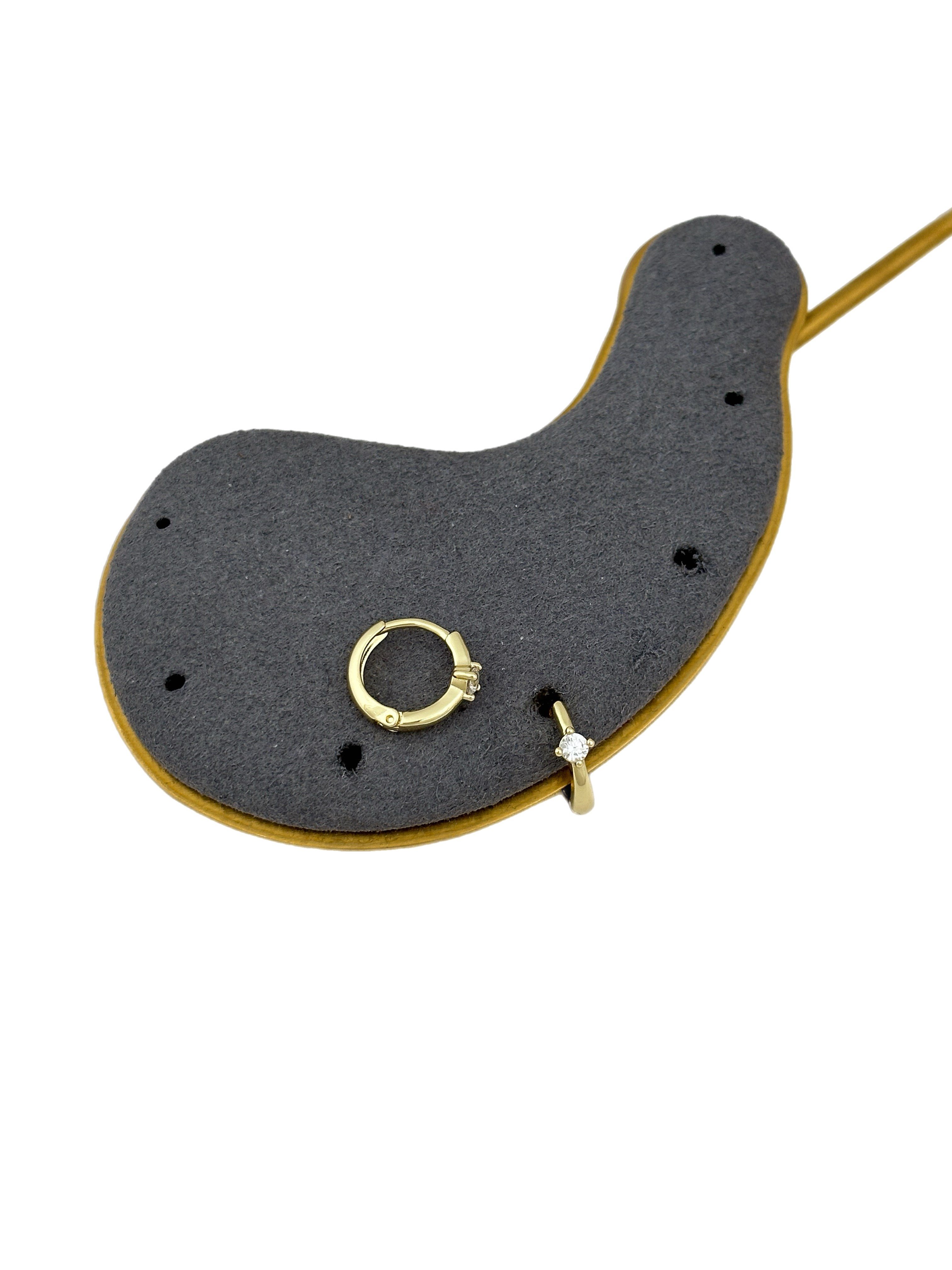 Özel Seri Markiz Mini Zirkon Taşlı Halka Küpe ( İç Çap : 1 Cm )