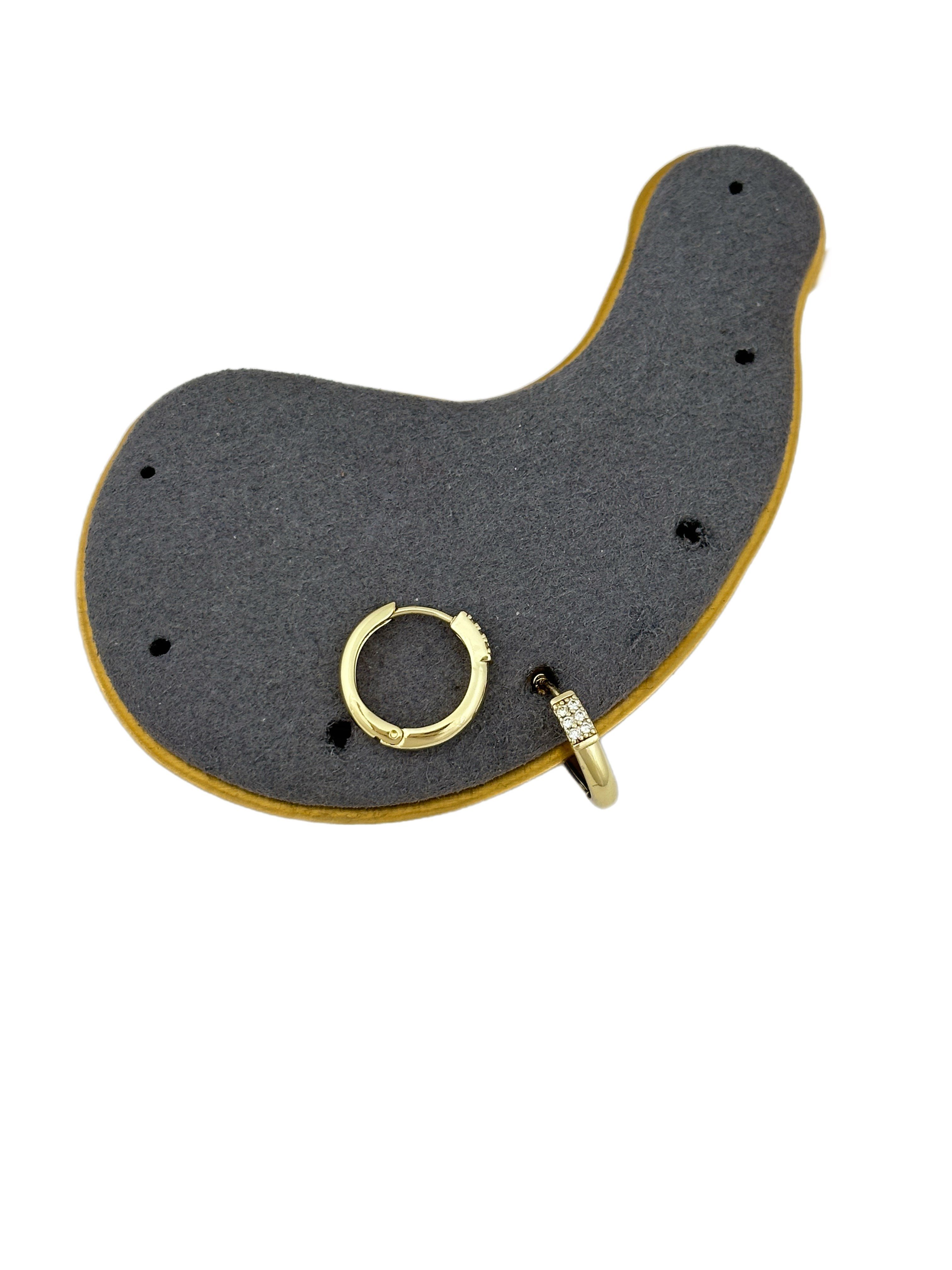 Özel Seri Mini Zirkon Taş Detay Halka Küpe ( İç Çap : 1.2 Cm )